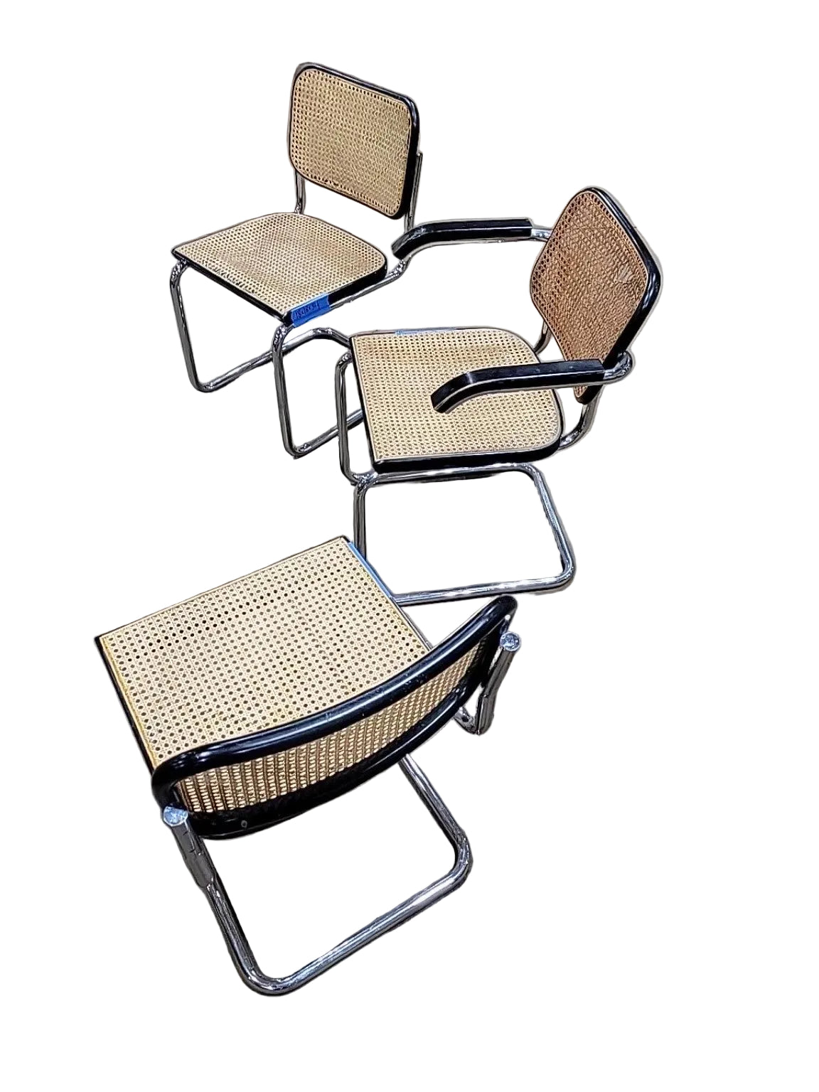 Vintage Knoll Cesca Cane Chairs by Marcel Breuer – Set of 3