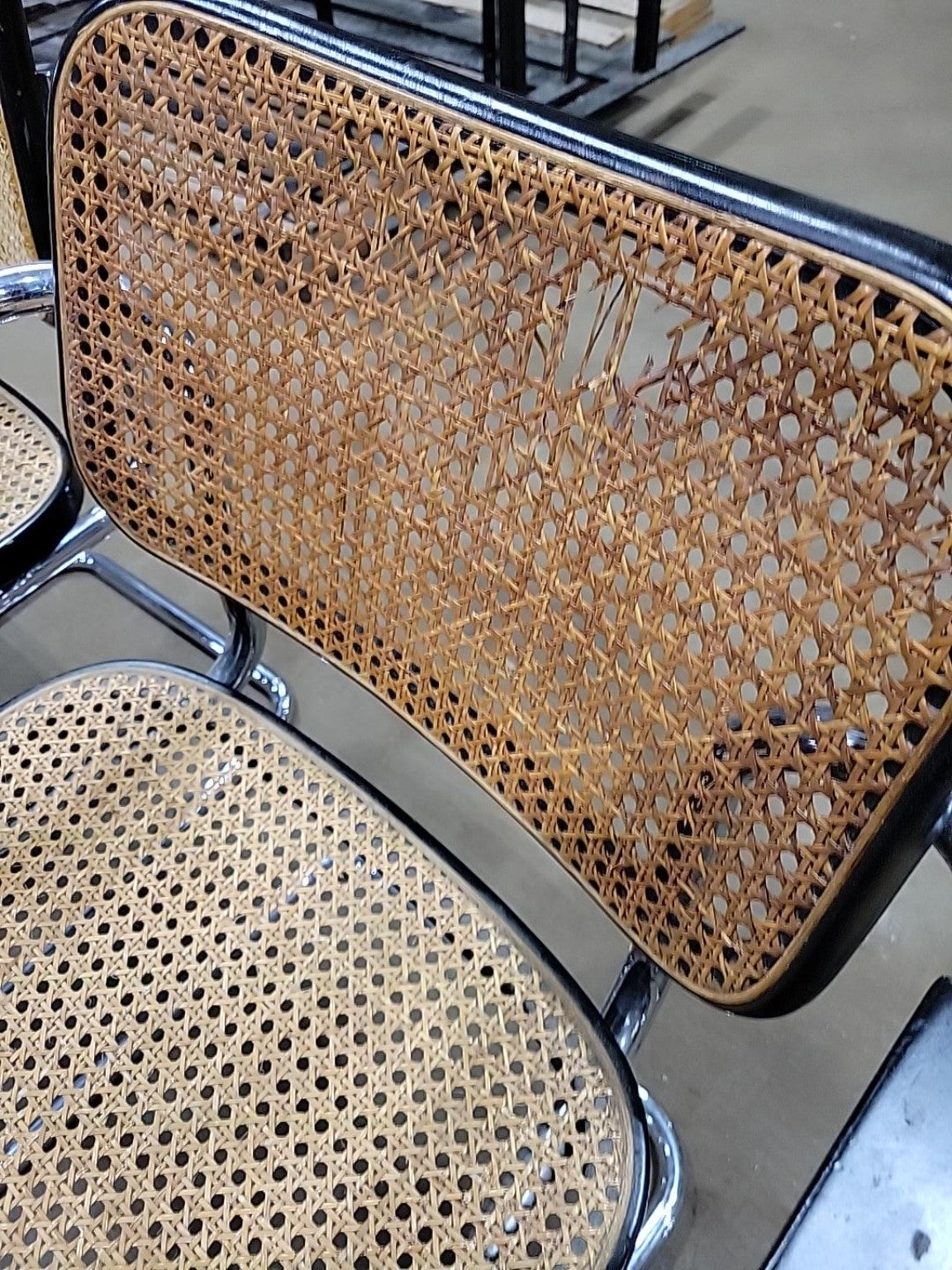 Vintage Knoll Cesca Cane Chairs by Marcel Breuer – Set of 3