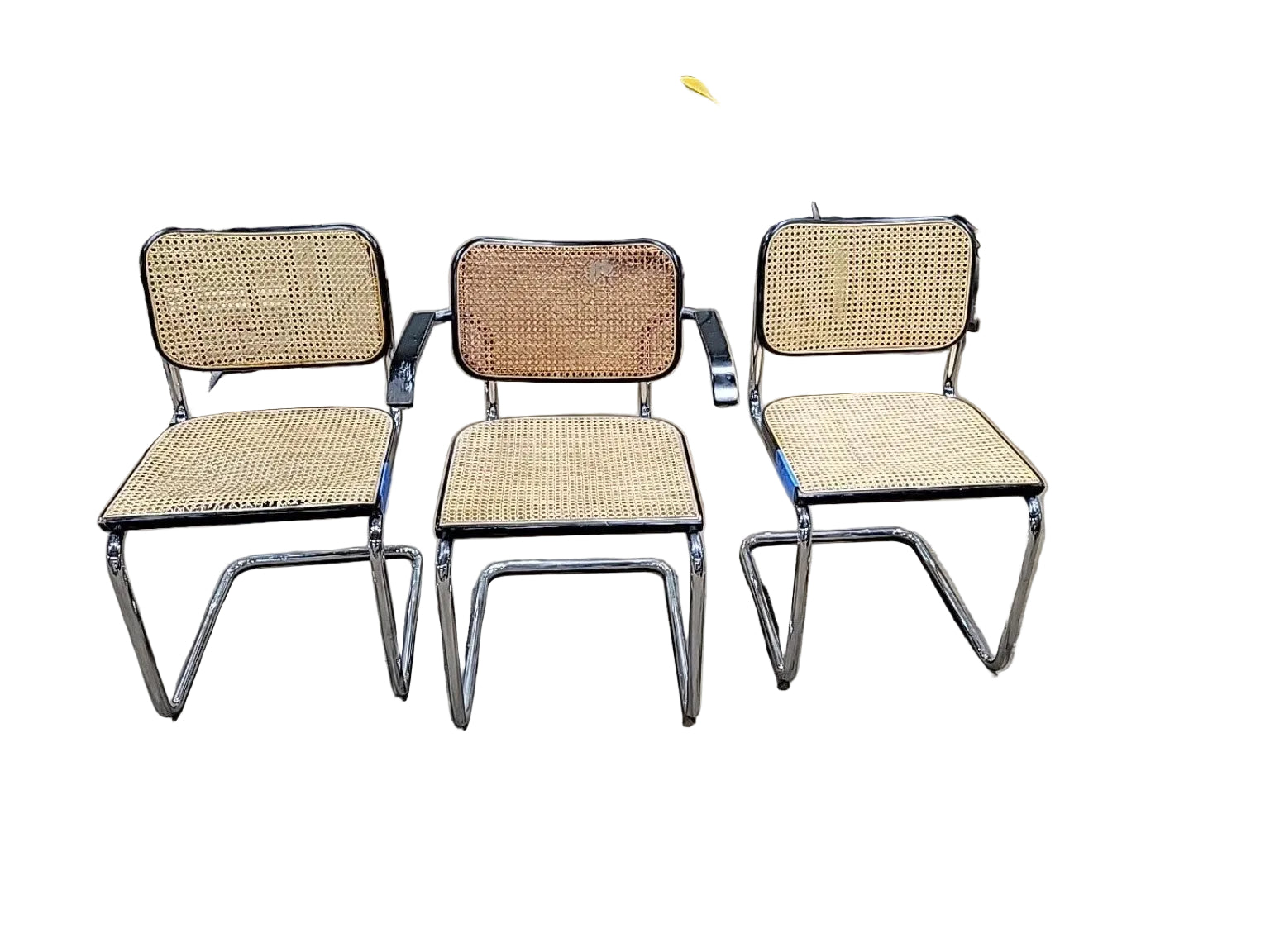 Vintage Knoll Cesca Cane Chairs by Marcel Breuer – Set of 3