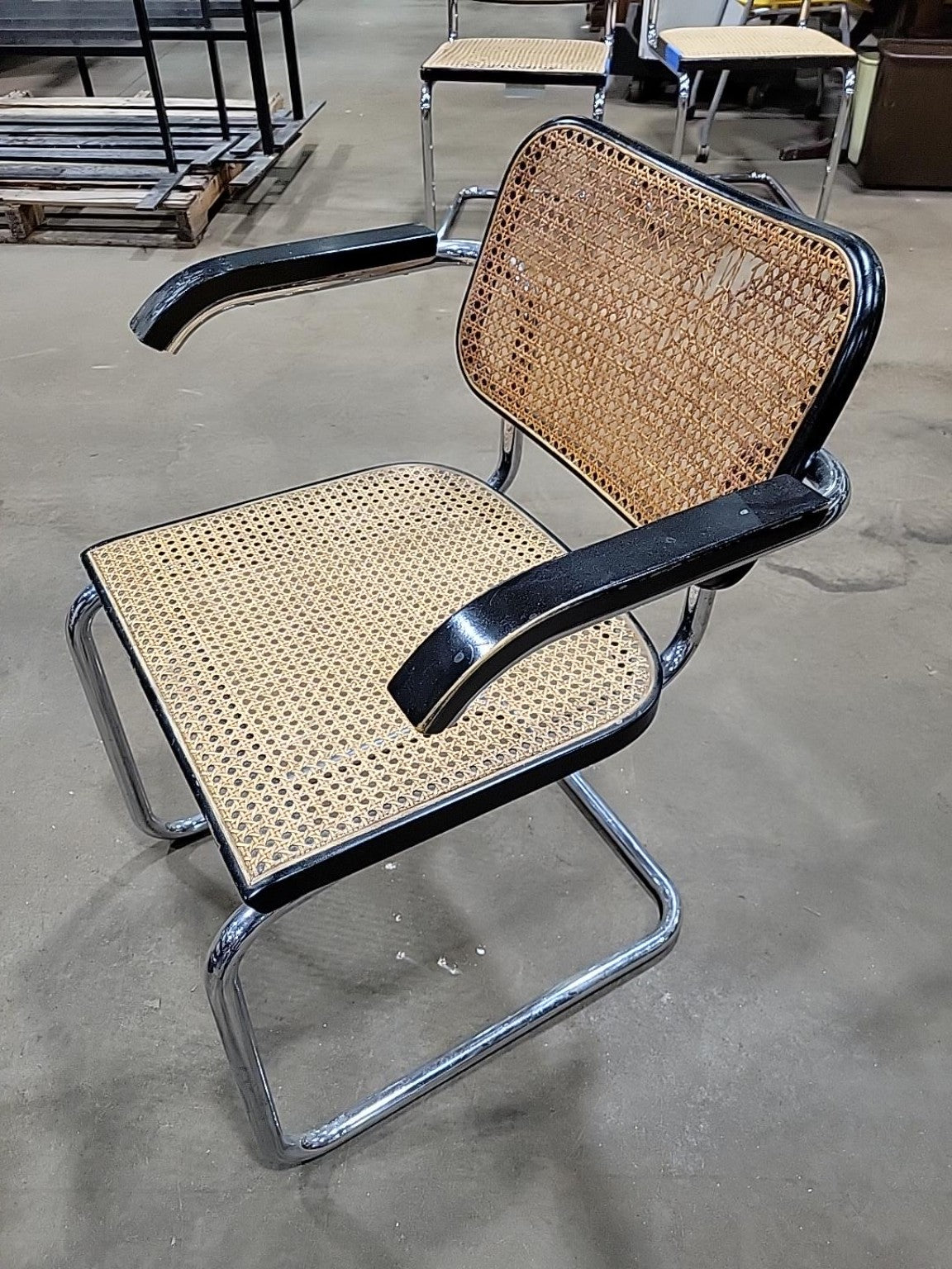 Vintage Knoll Cesca Cane Chairs by Marcel Breuer – Set of 3