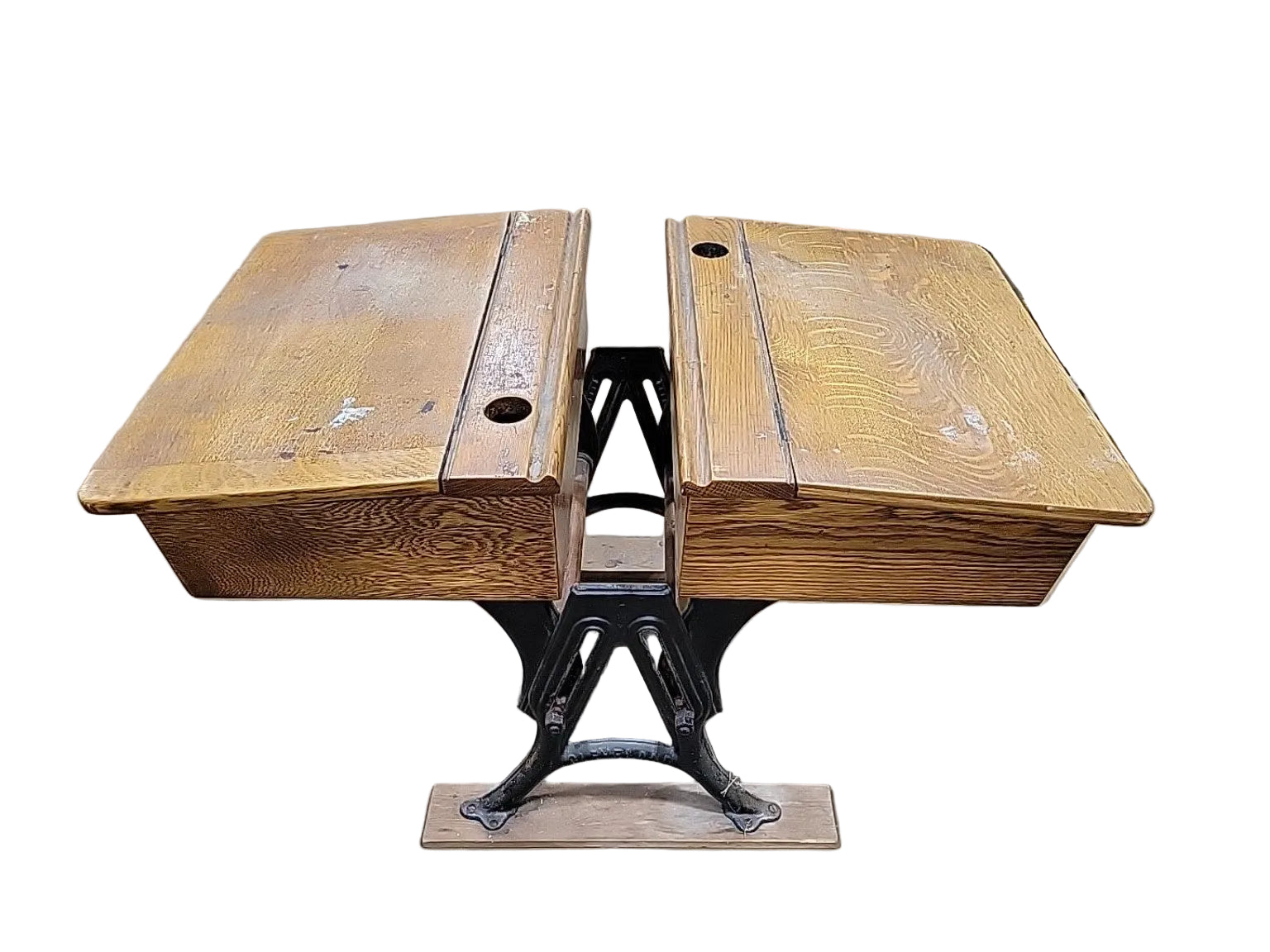 Antique Cleveland Oak Double School Desk