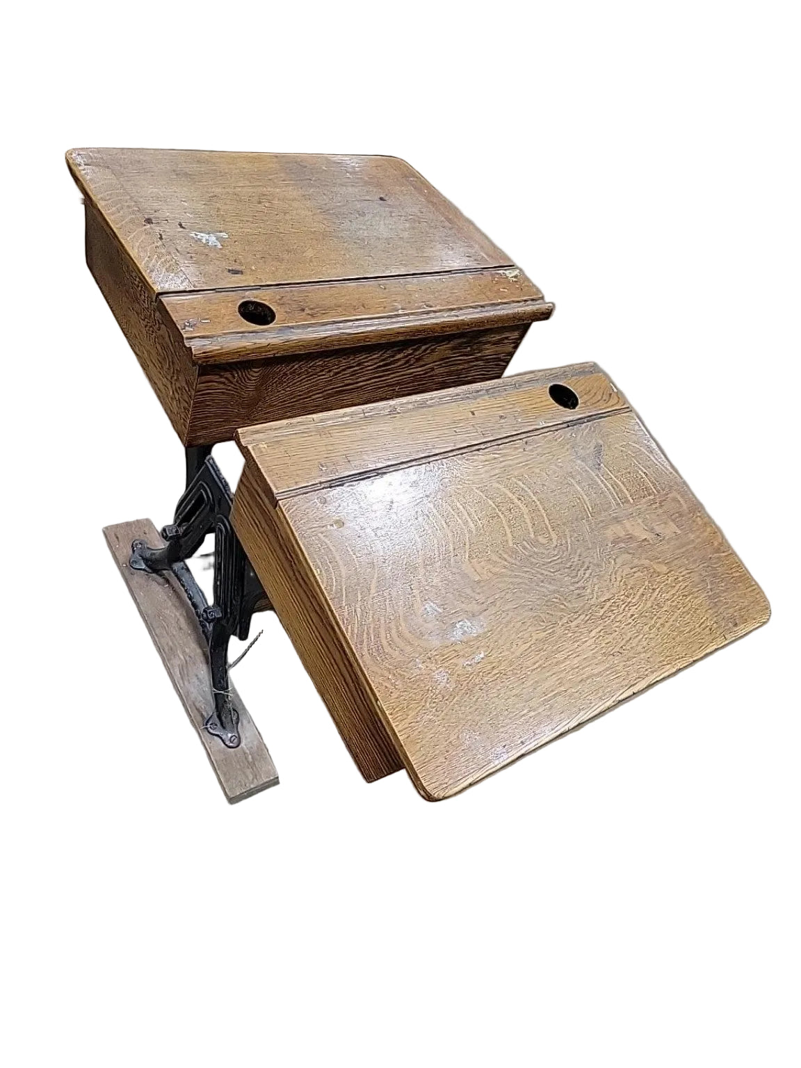 Antique Cleveland Oak Double School Desk