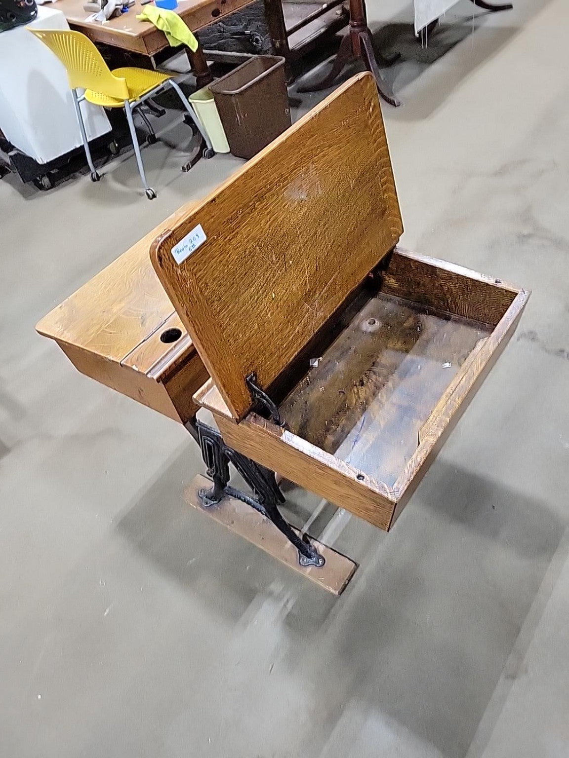 Antique Cleveland Oak Double School Desk