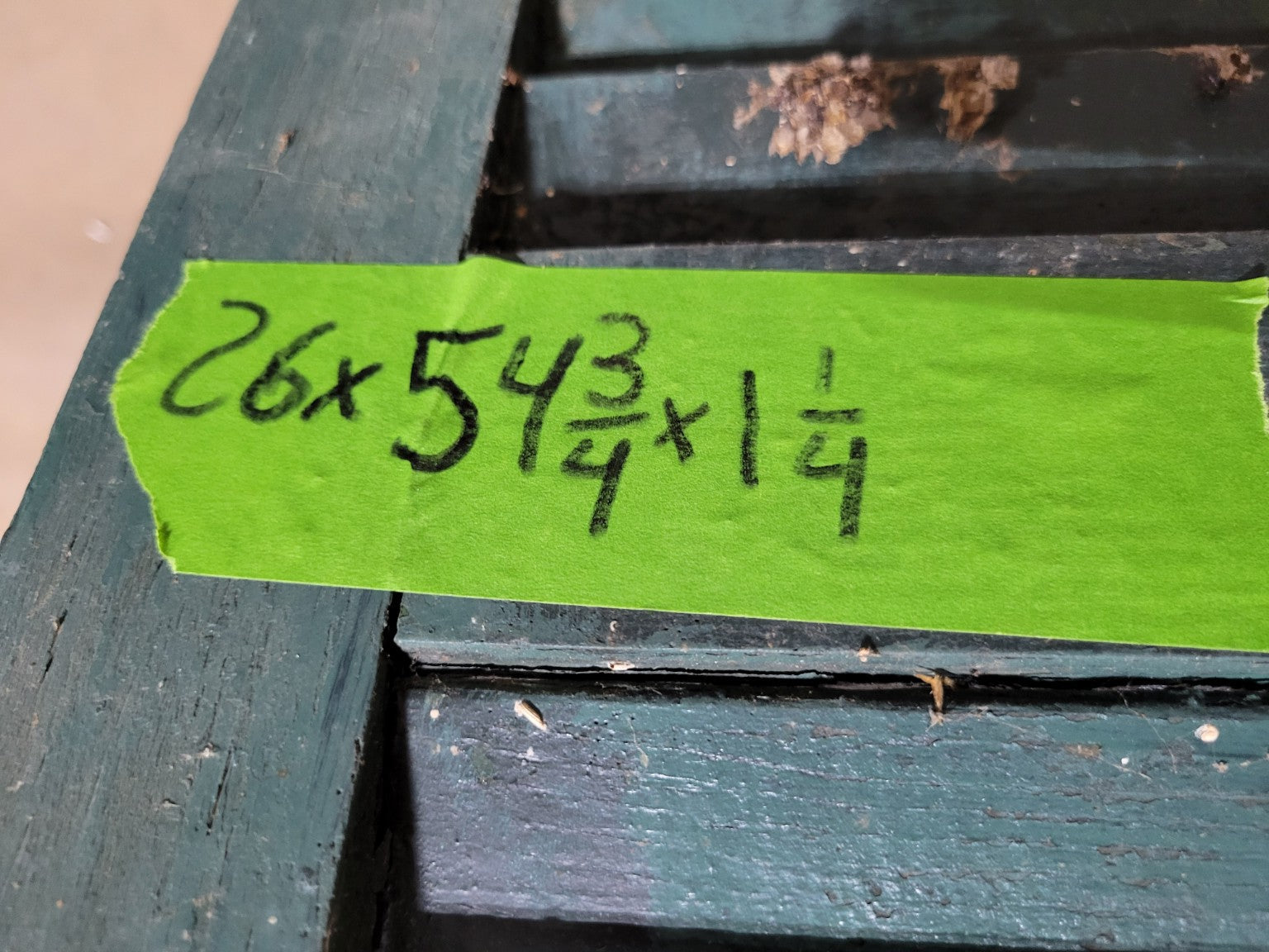 Vintage Painted Wood Louvered Shutters – Pair
