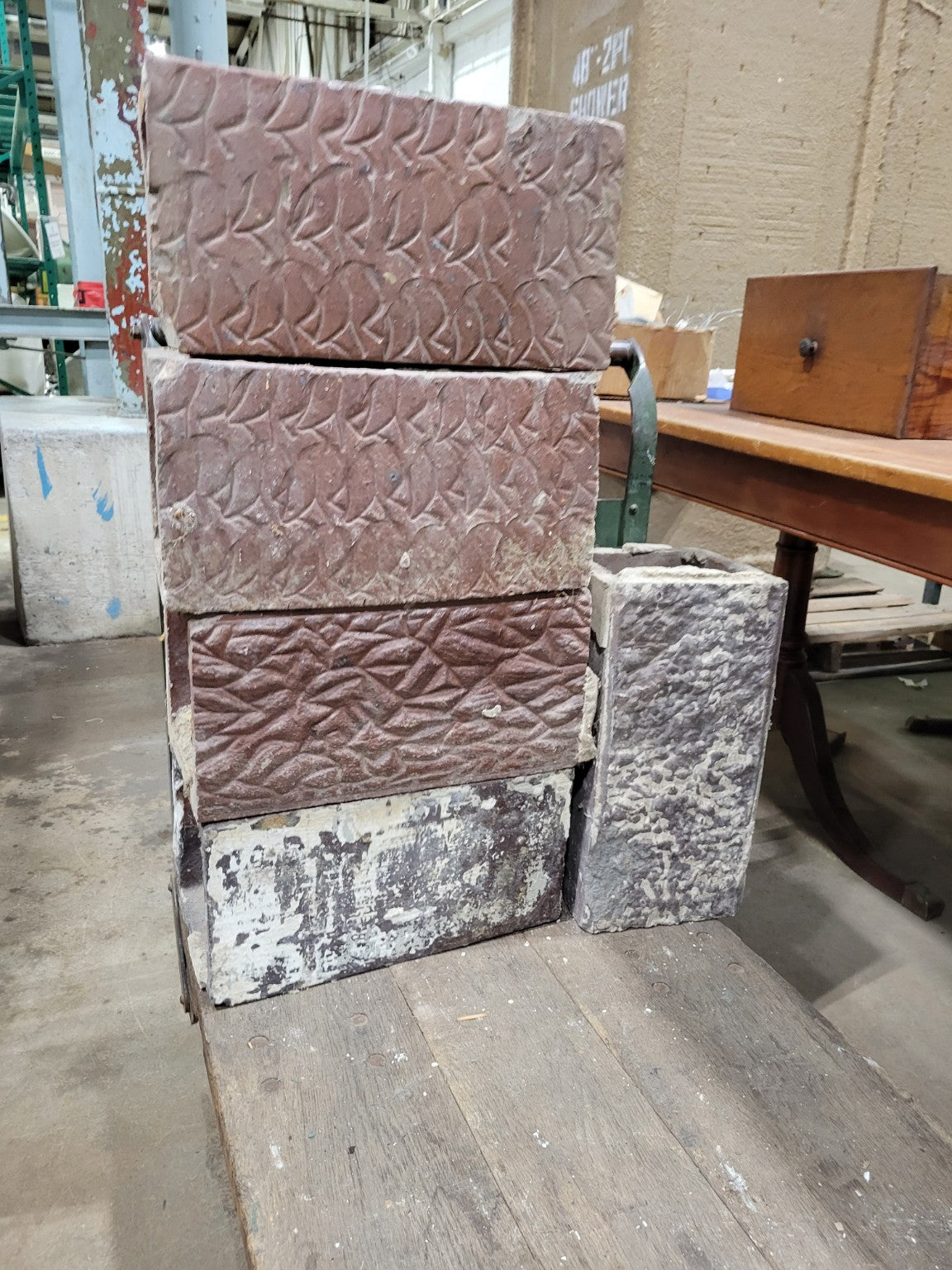Salvaged Textured Architectural Blocks – Assorted Lot
