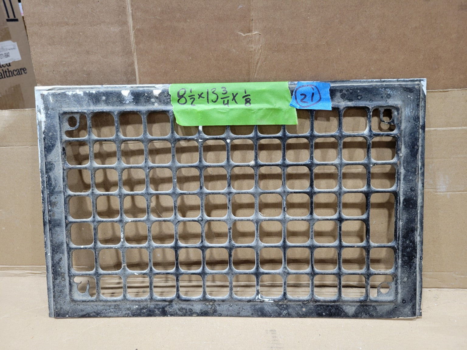 Vintage Cast Metal Floor Register Grille