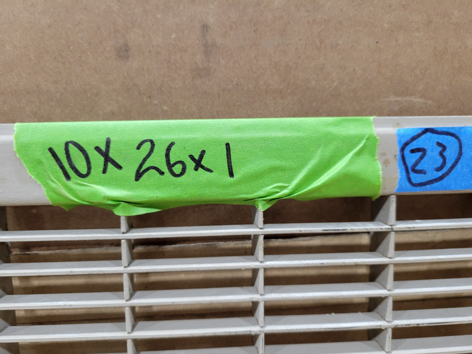 Vintage 26" Metal HVAC Wall Register Vent Grille