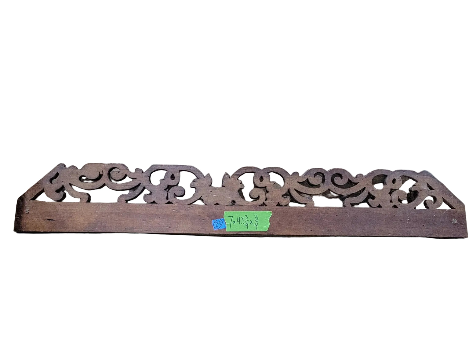 Vintage Carved Wood Architectural Fretwork Panel 43 ¾