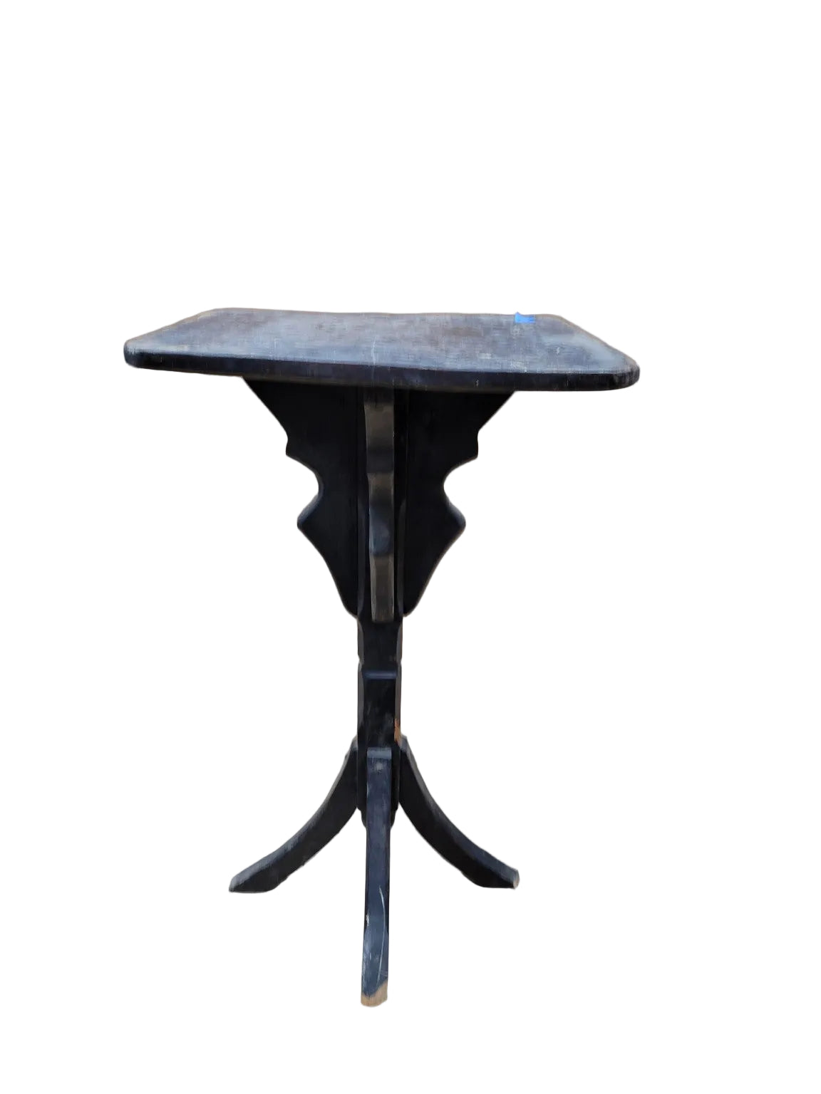 Vintage Black Pedestal Side Table