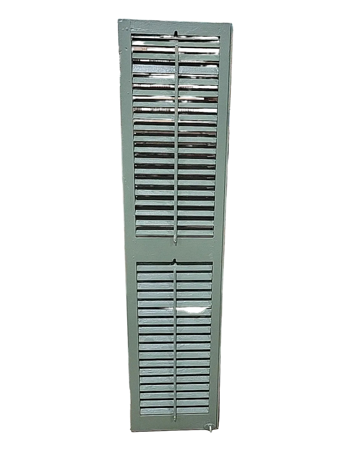 Vintage Green Adjustable Louver Wood Shutter