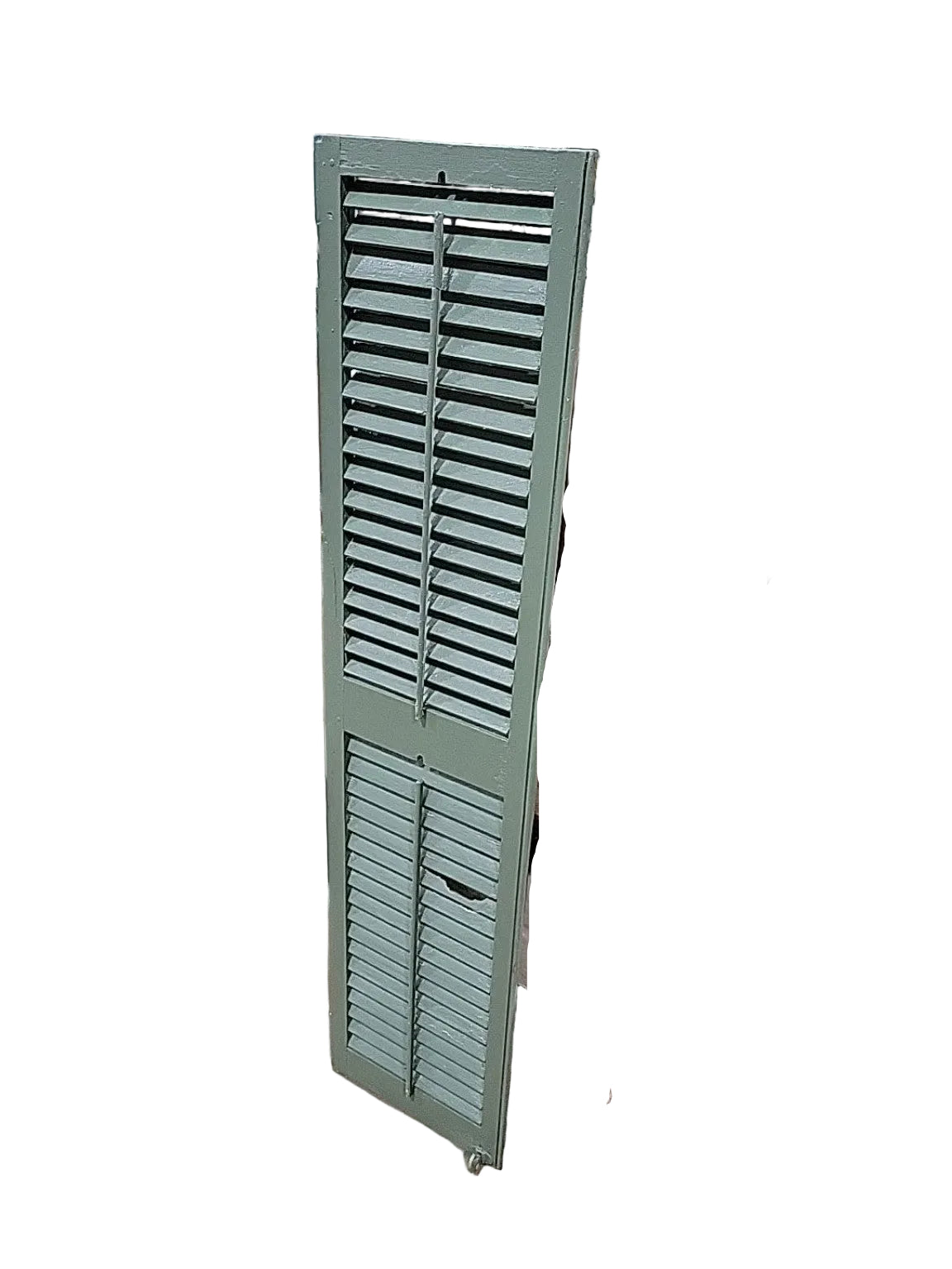 Vintage Green Adjustable Louver Wood Shutter