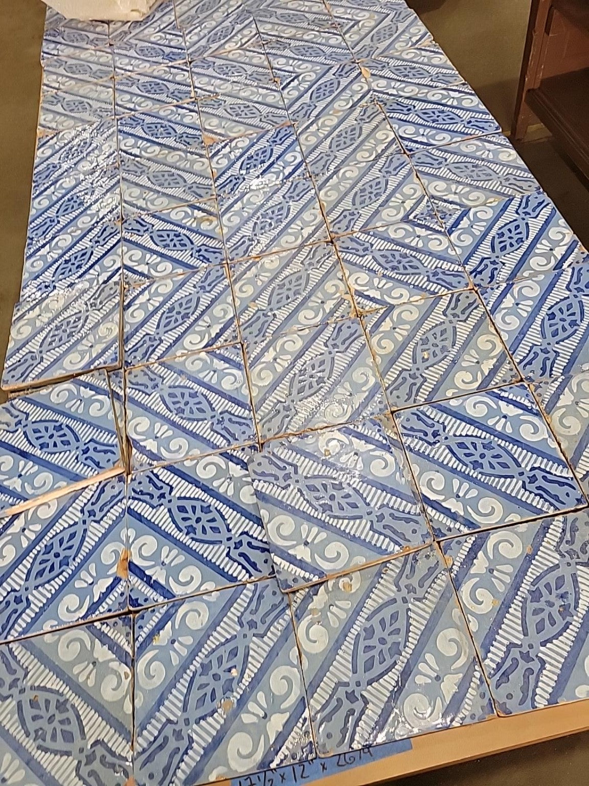 Vintage Napoli Hand-Painted Italian Ceramic Tiles – 58pc Lot