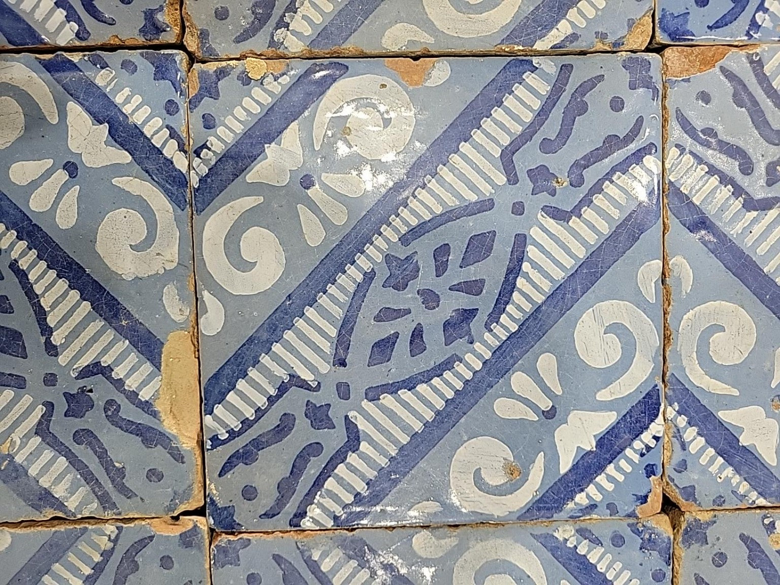 Vintage Napoli Hand-Painted Italian Ceramic Tiles – 58pc Lot
