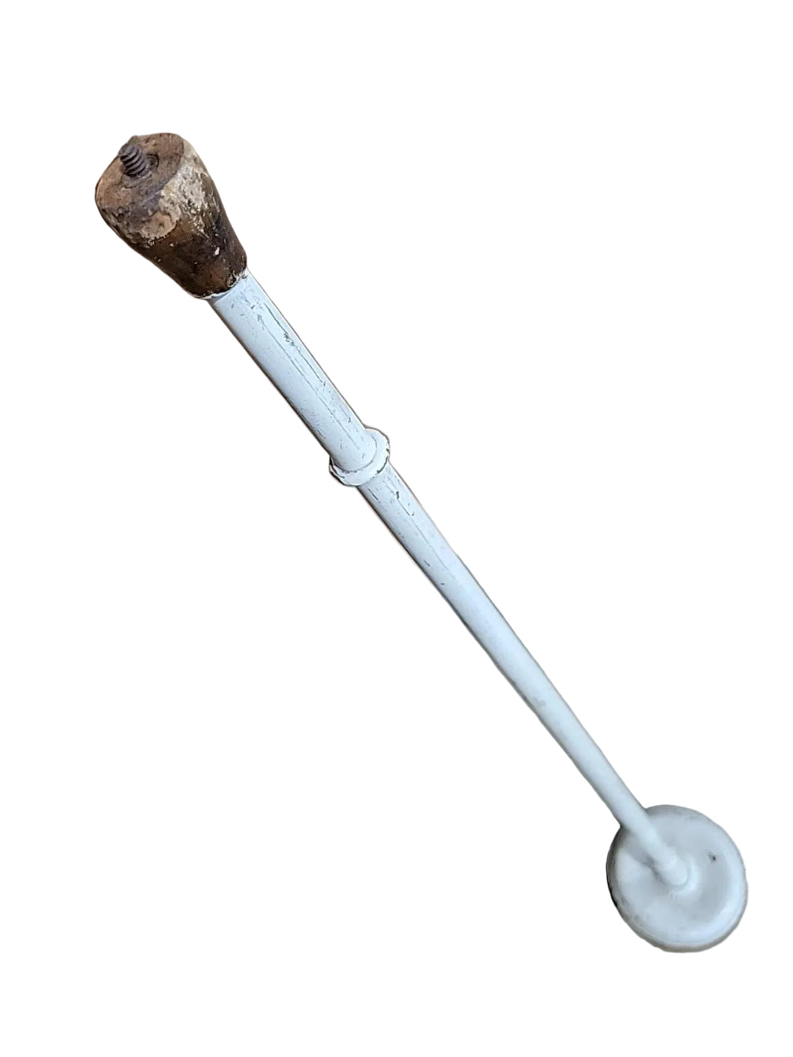 Vintage Wooden Retail Display Pole with Round Base