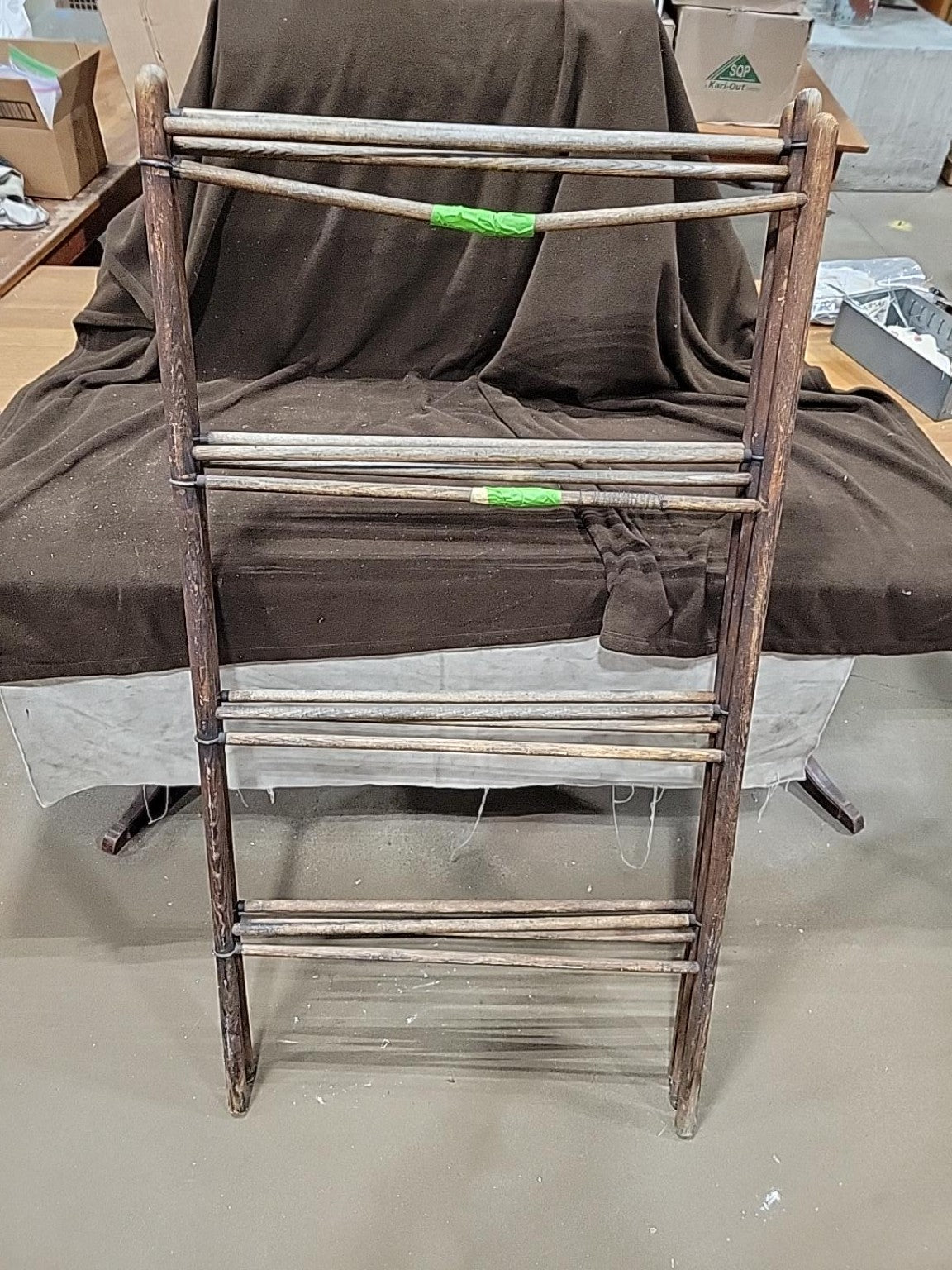 Vintage Folding Wooden Quilt  Drying Rack