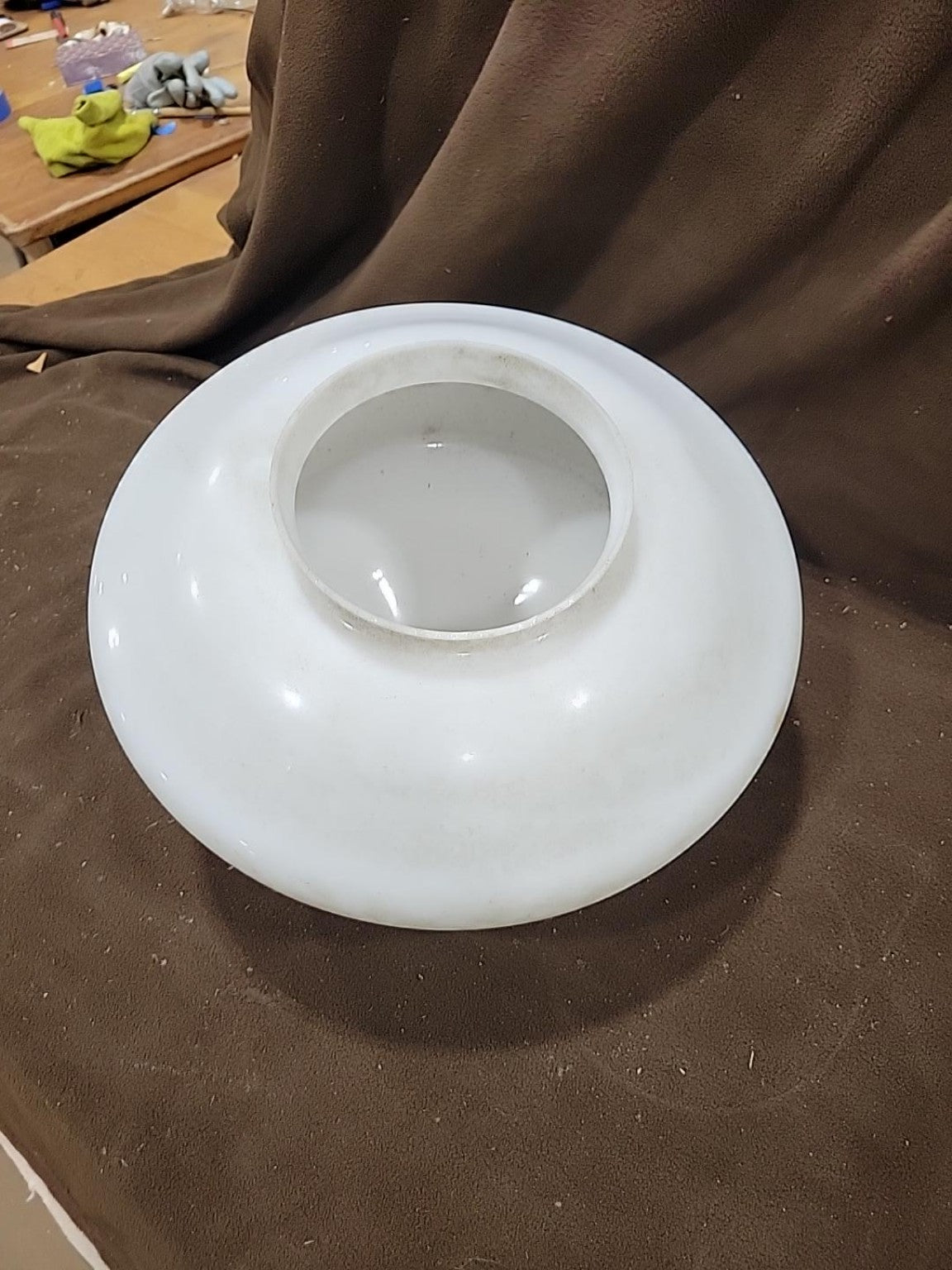 Vintage White Milk Glass Globe Light Shade – 13"