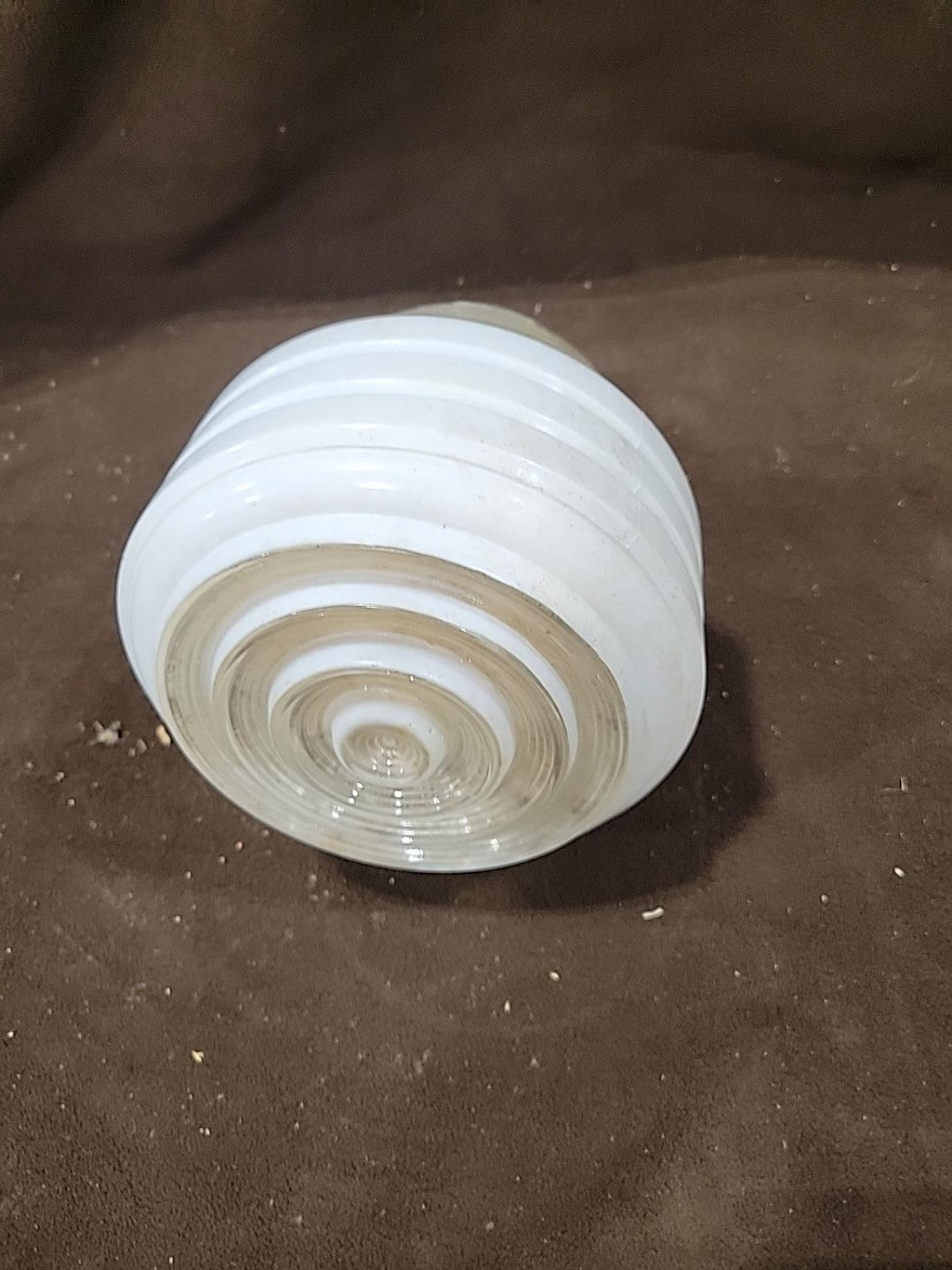 Vintage Art Deco Ribbed Glass Light Shade