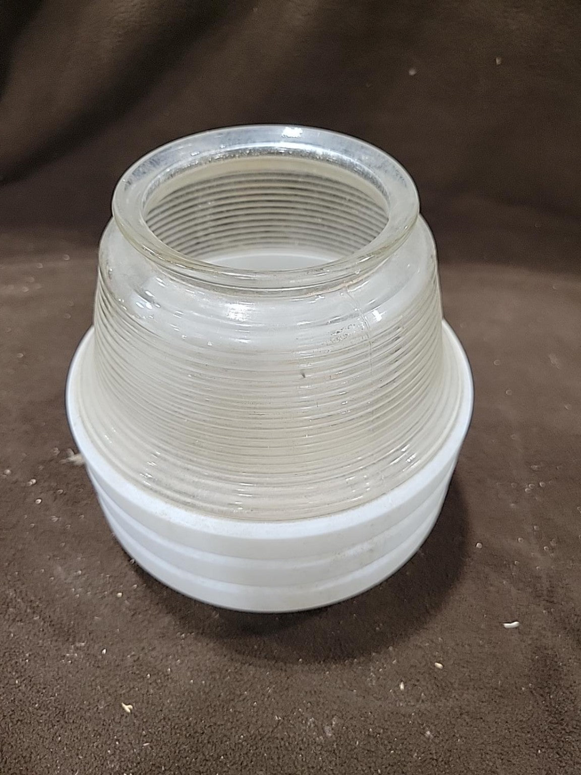 Vintage Art Deco Ribbed Glass Light Shade