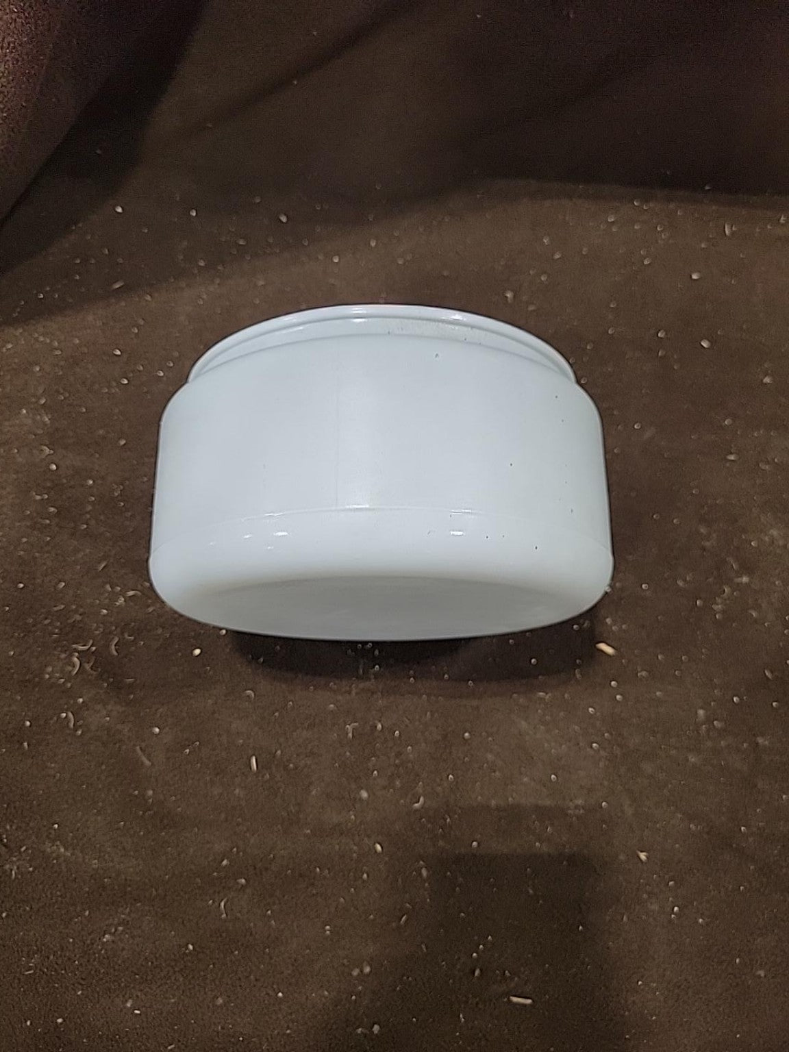 Vintage White Milk Glass Drum Light Shade – 6" Fitter