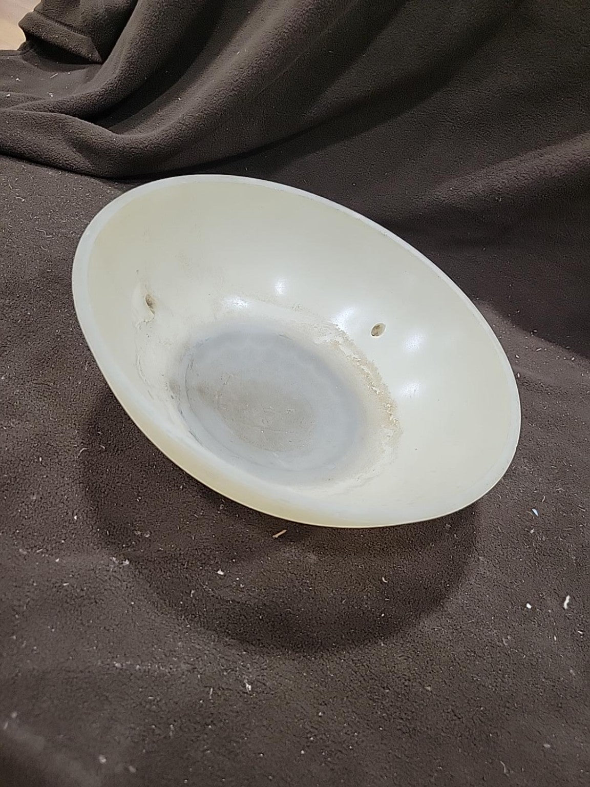 Vintage Ribbed Milk Glass Ceiling Light Shade – Art Deco Style