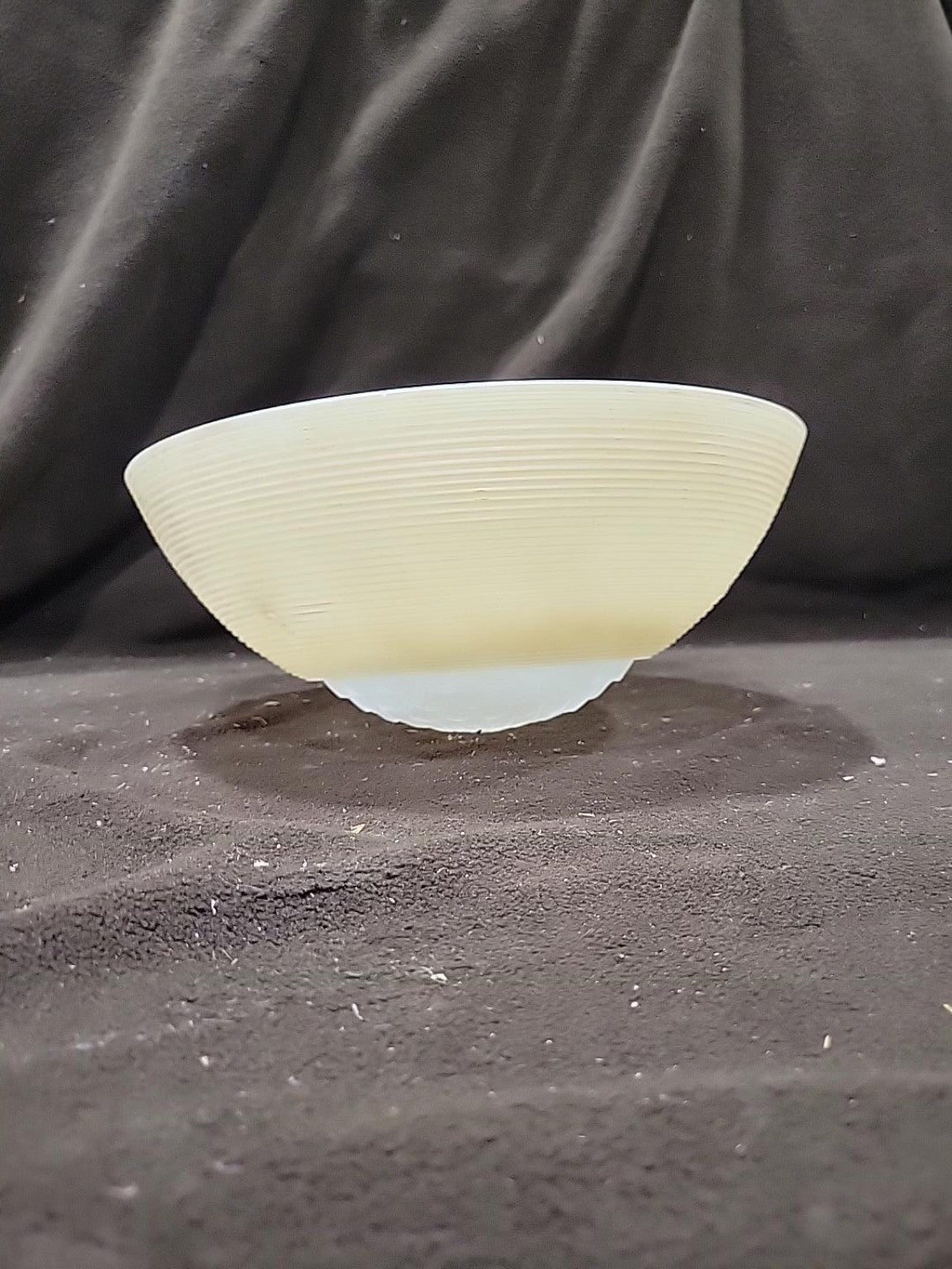 Vintage Ribbed Milk Glass Ceiling Light Shade – Art Deco Style