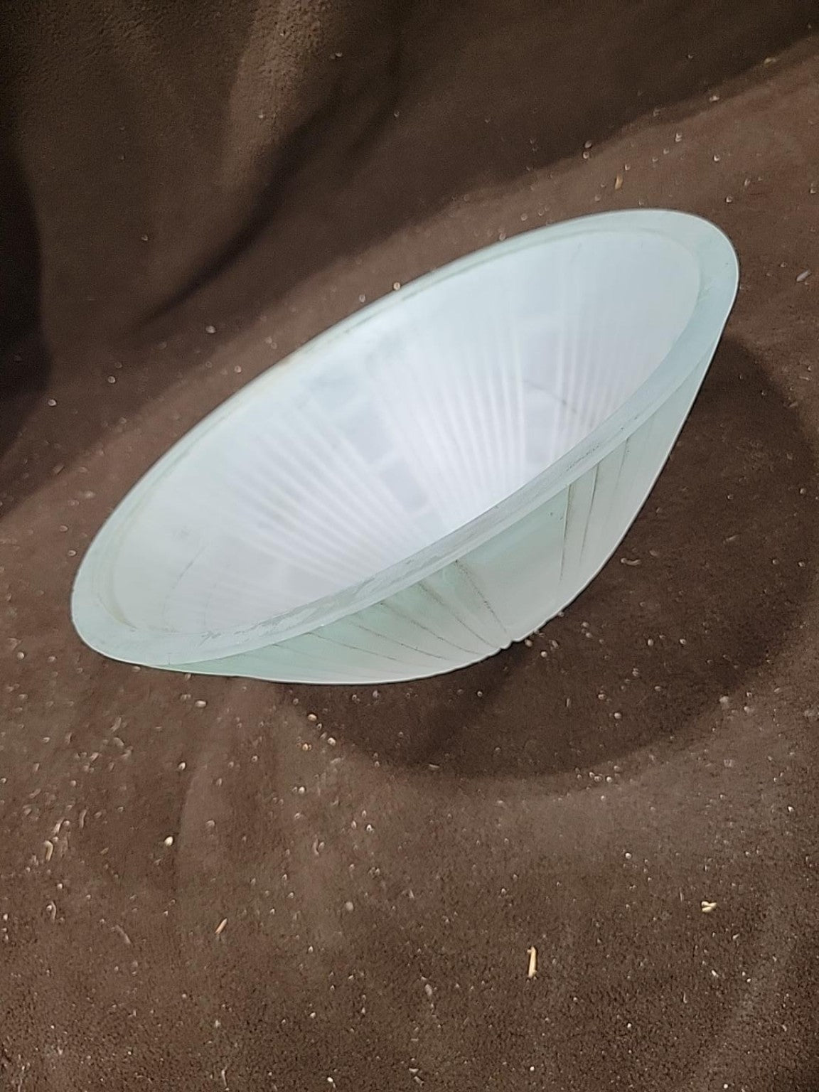 Vintage Art Deco Light Turquoise Frosted Glass Ceiling Light Shade