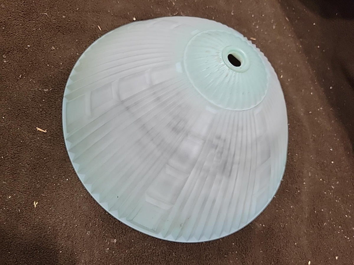 Vintage Art Deco Light Turquoise Frosted Glass Ceiling Light Shade