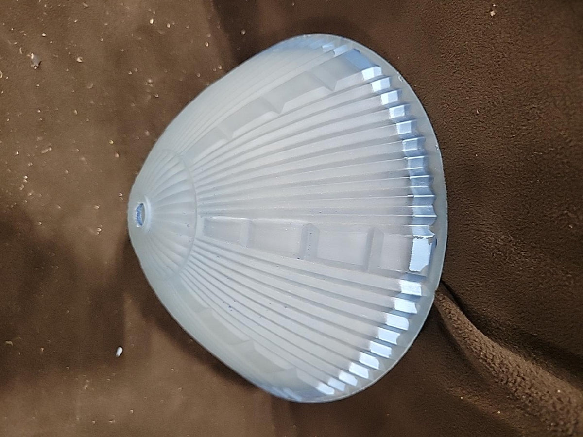 Vintage Art Deco Blue Frosted Glass Ceiling Light Shade