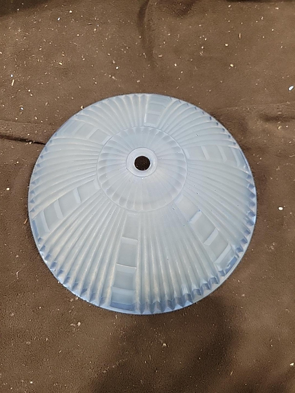 Vintage Art Deco Blue Frosted Glass Ceiling Light Shade