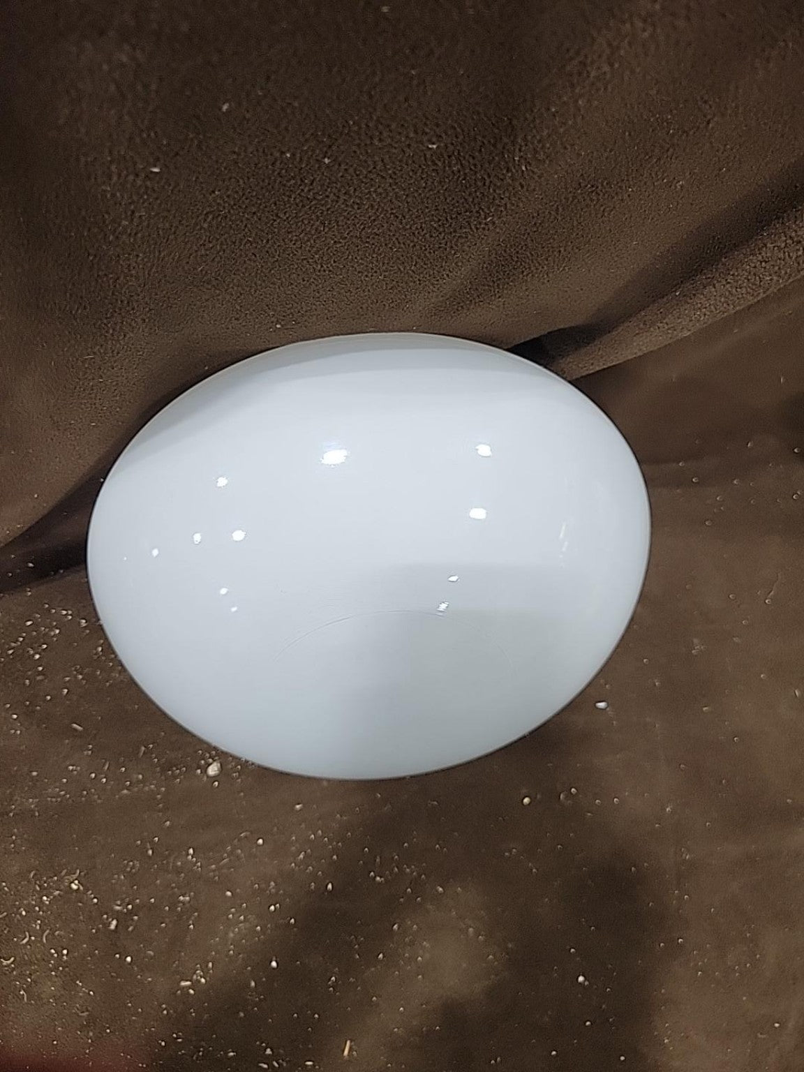 Vintage White Milk Glass Ceiling Light Shade – 9 3/4" Fitter