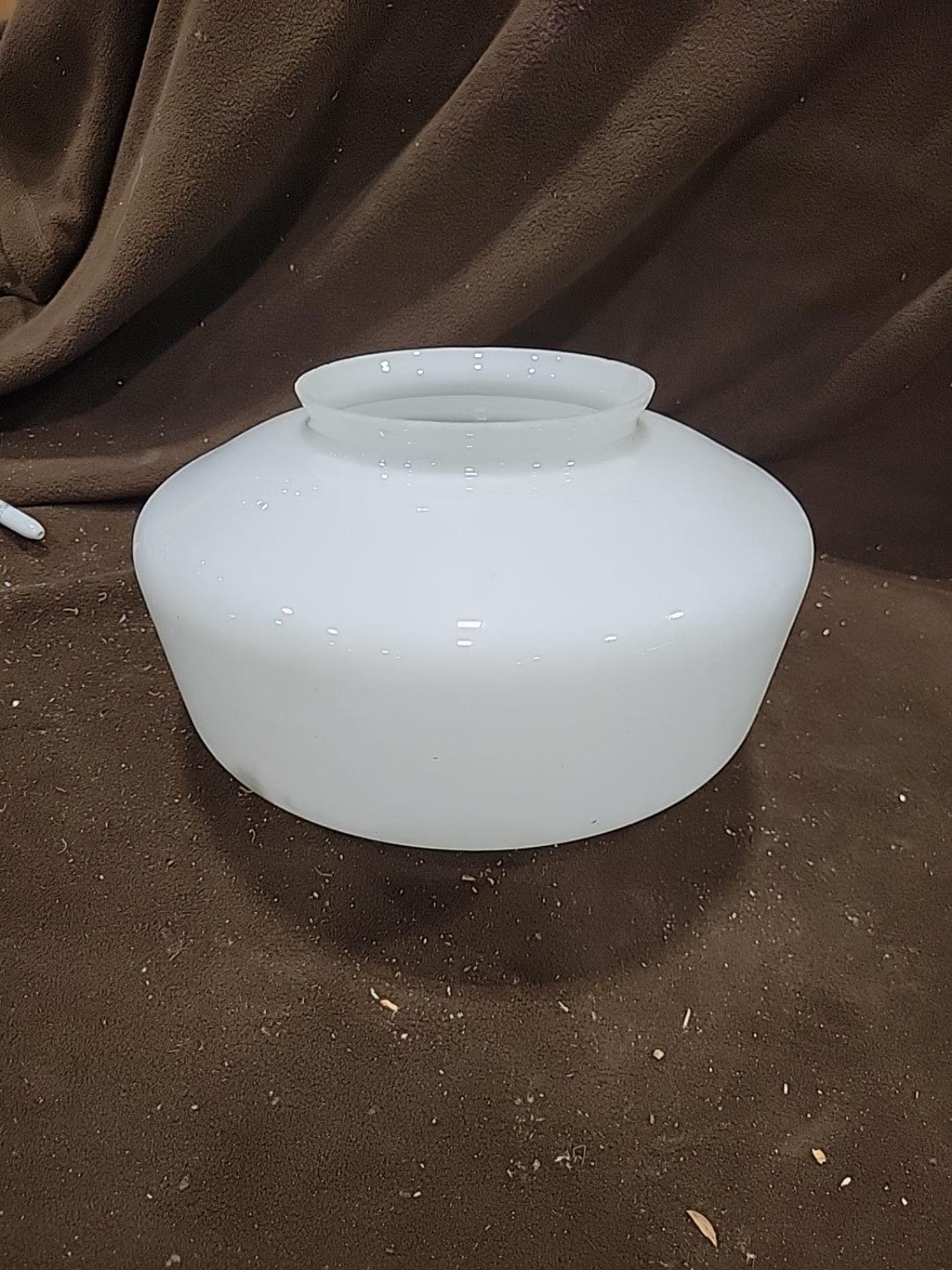 Vintage White Milk Glass Ceiling Light Shade – 12 1/2"