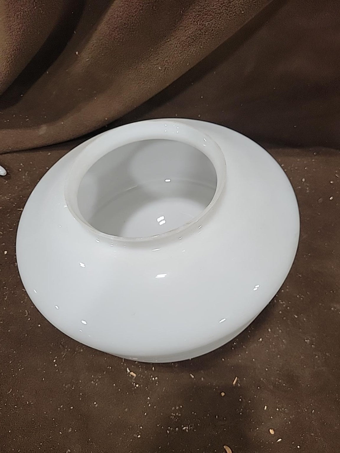 Vintage White Milk Glass Ceiling Light Shade – 12 1/2"