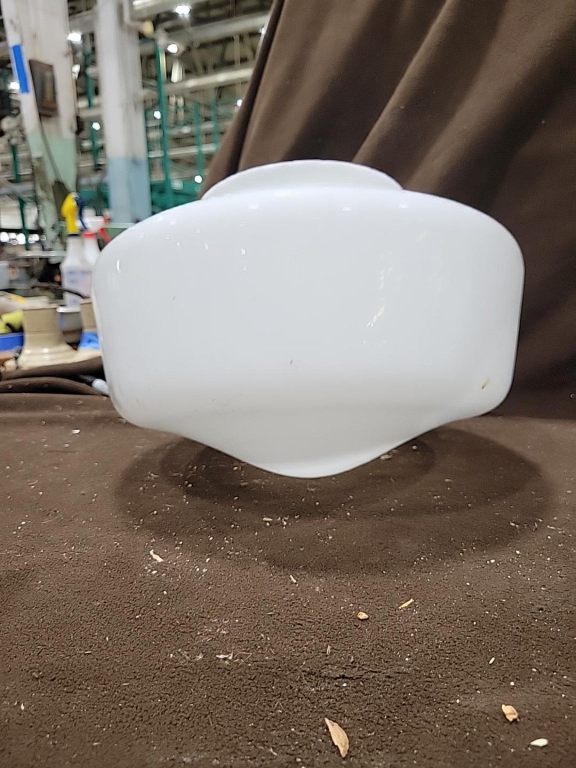 Vintage White Milk Glass Ceiling Light Shade – 12 1/2"