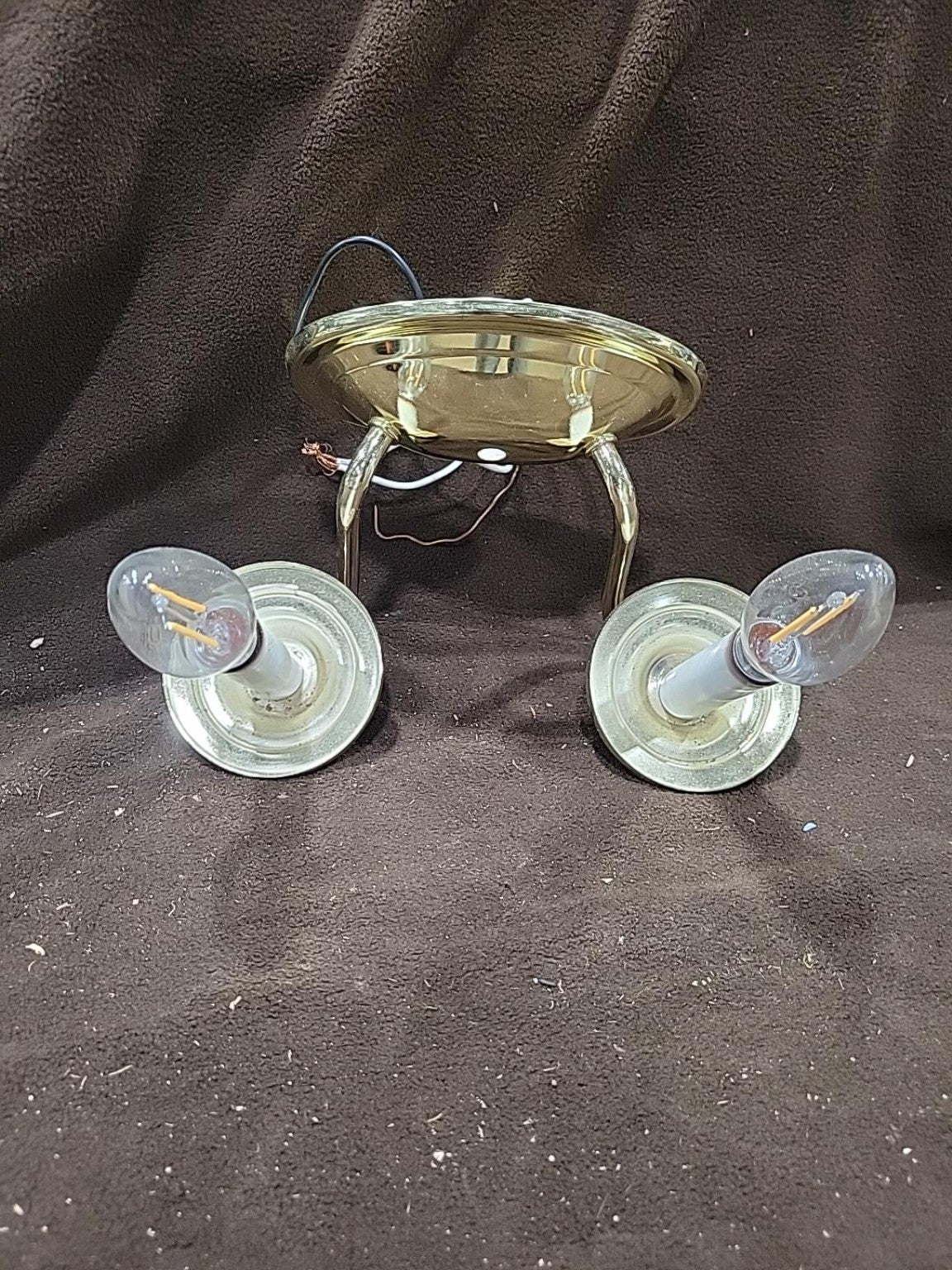 Polished Brass Two-Light Traditional Candle Wall Sconce – Cat. No. 2936-10