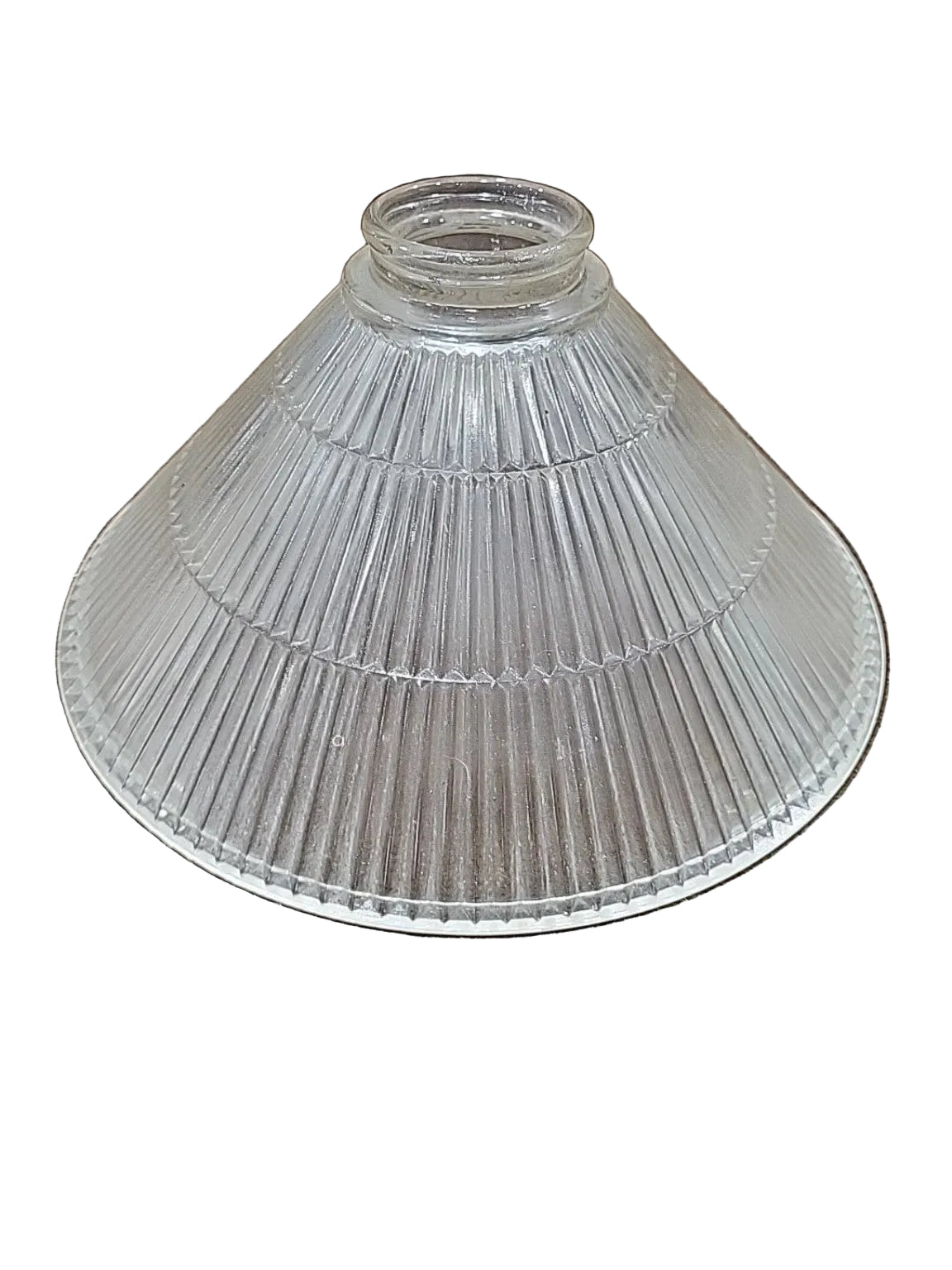 Vintage Ribbed Clear Glass Light Shade