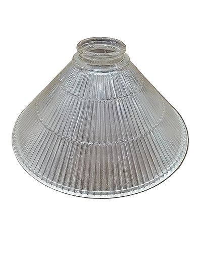 Vintage Ribbed Clear Glass Light Shade