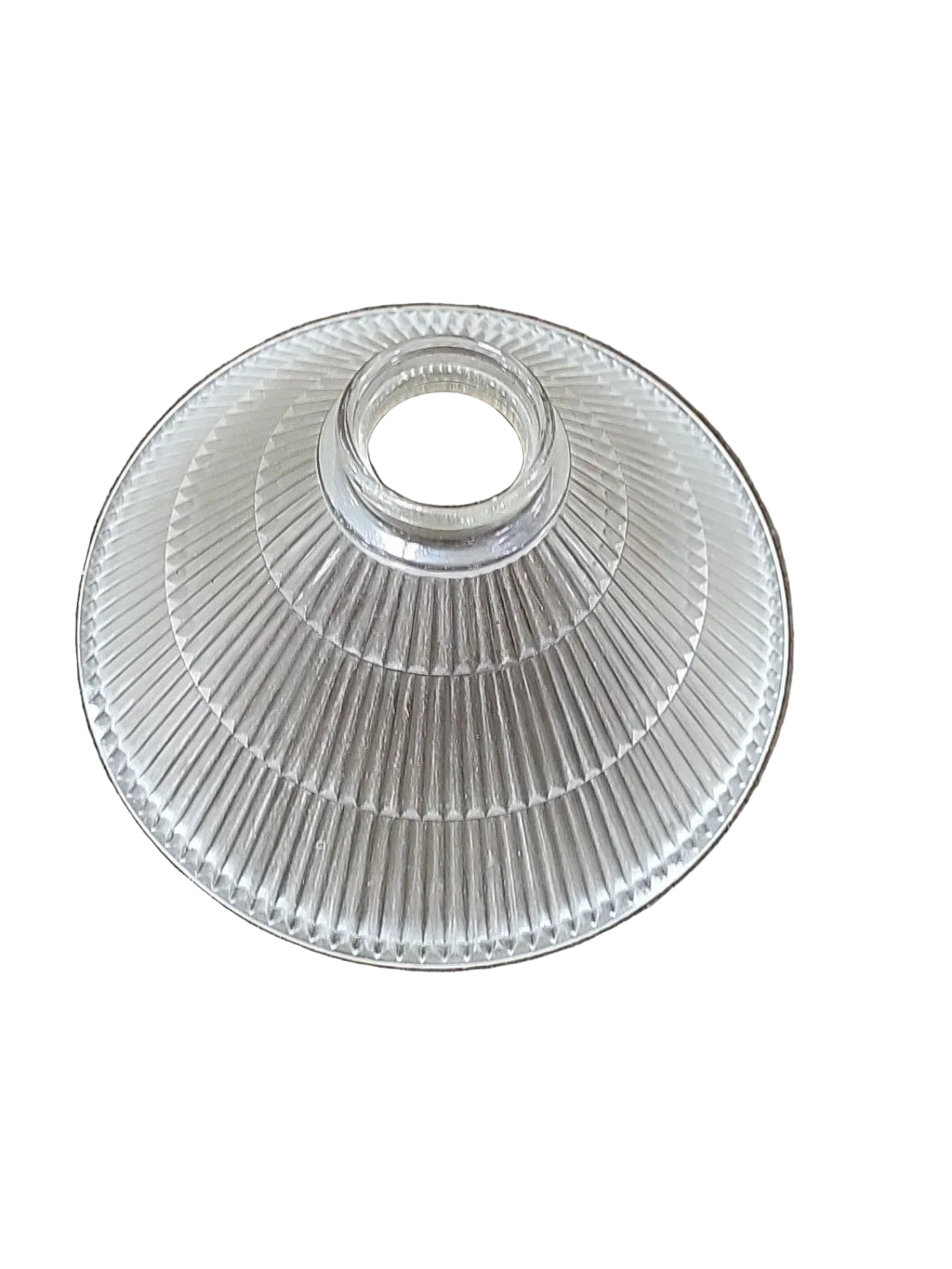 Vintage Ribbed Clear Glass Light Shade