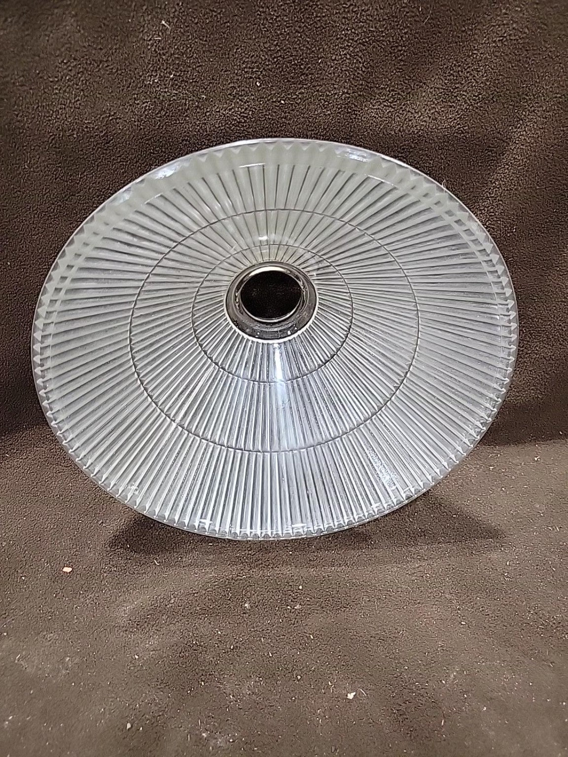 Vintage Ribbed Clear Glass Light Shade