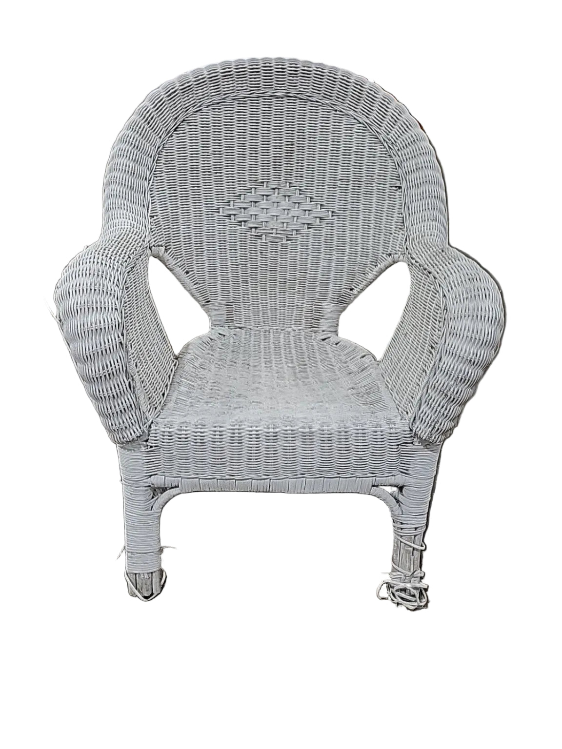 Vintage White Wicker Armchair – Restoration Project