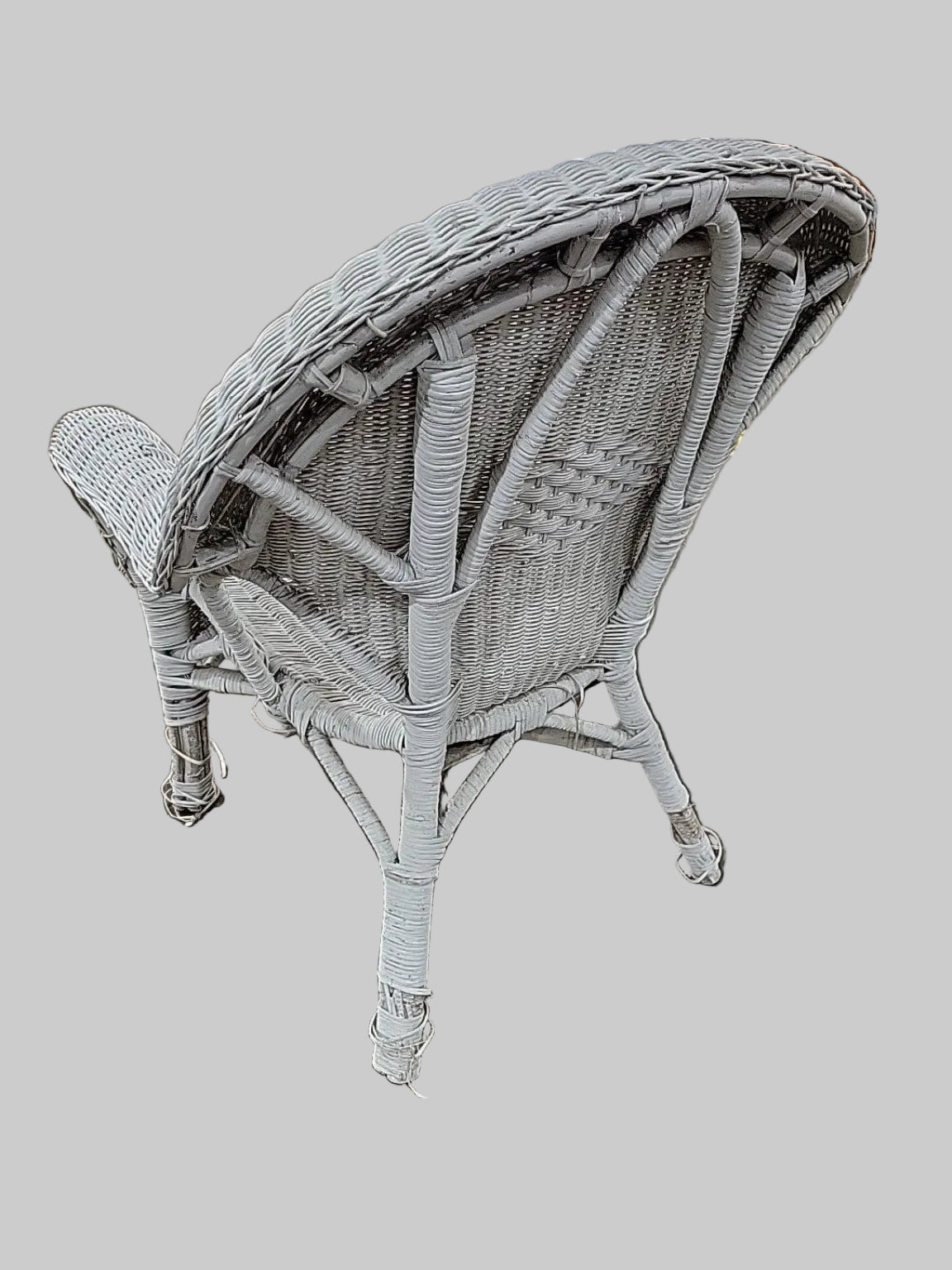 Vintage White Wicker Armchair – Restoration Project