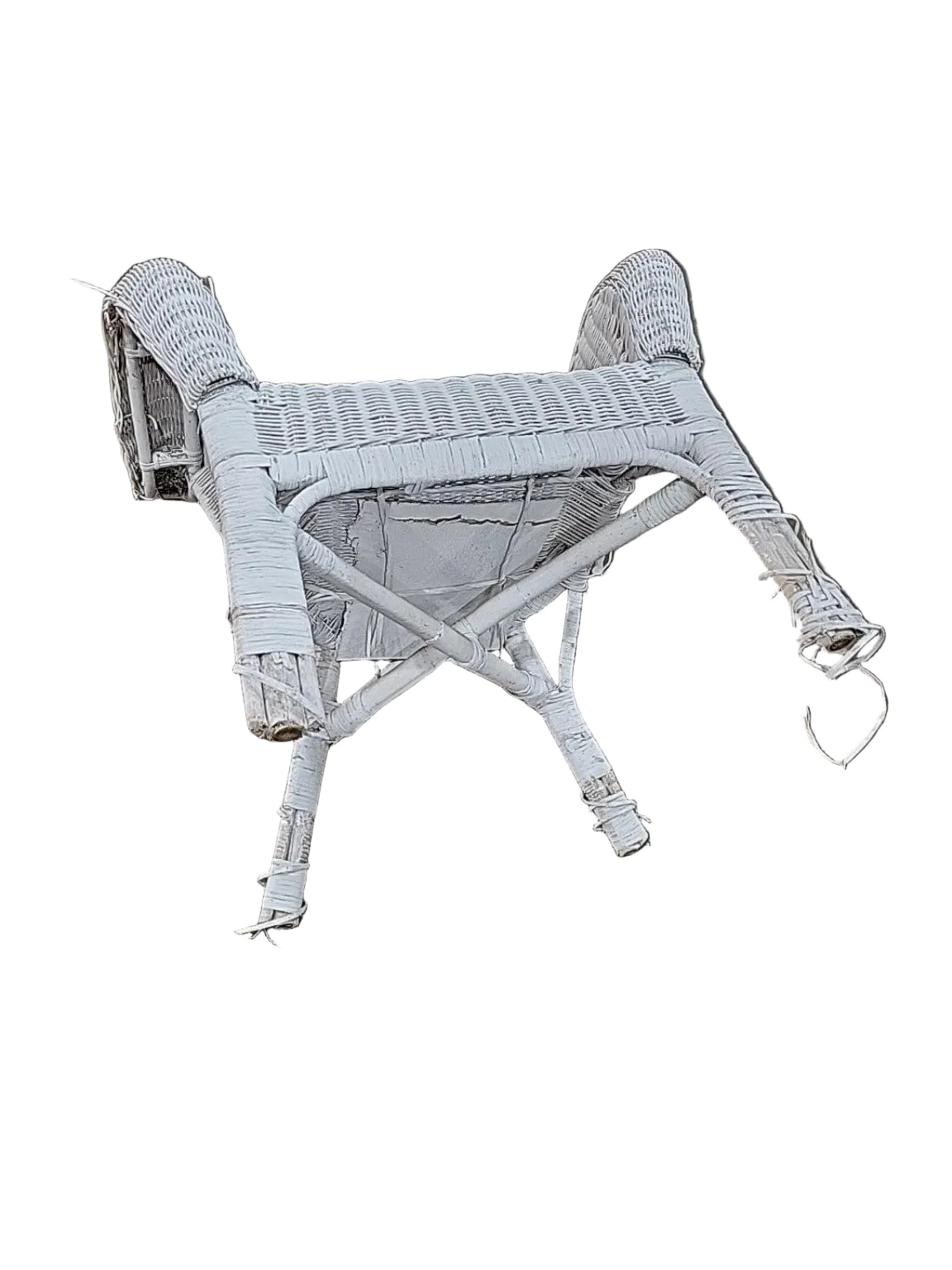 Vintage White Wicker Armchair – Restoration Project