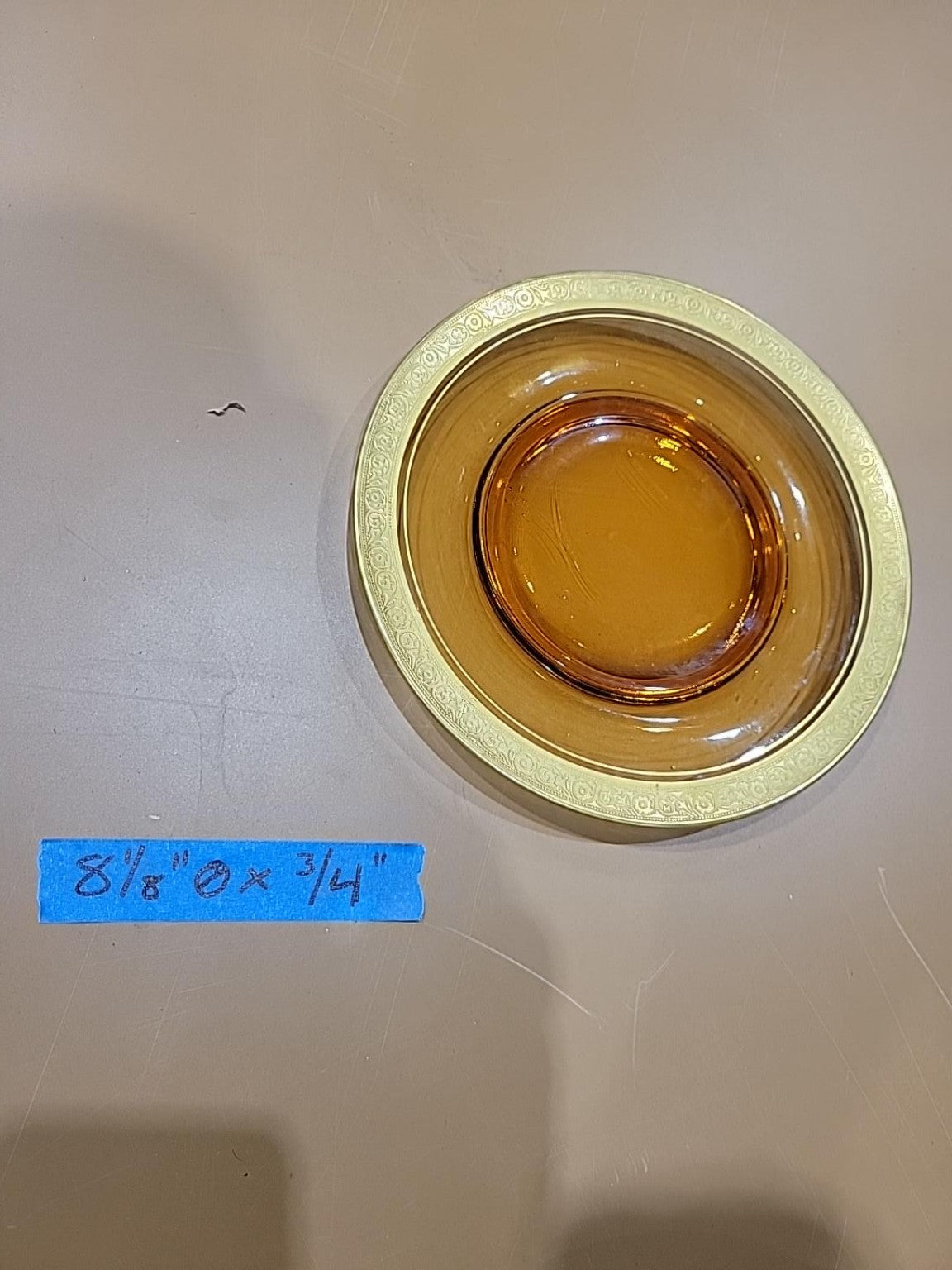 Vintage Gold-Encrusted Glass Plates – Set of 7