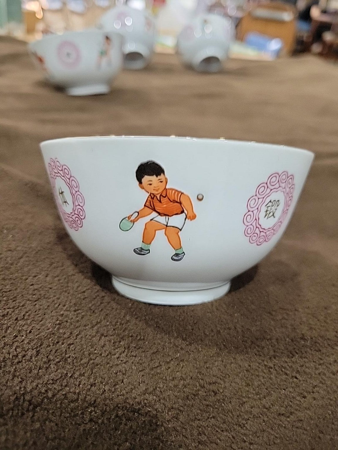 Vintage Liling China Sports Porcelain Bowls – Set of 4