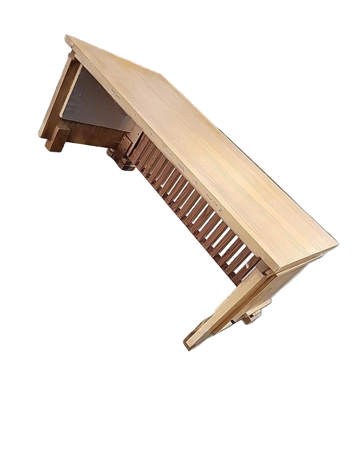 Vintage Oak Slatted Radiator Cover Console