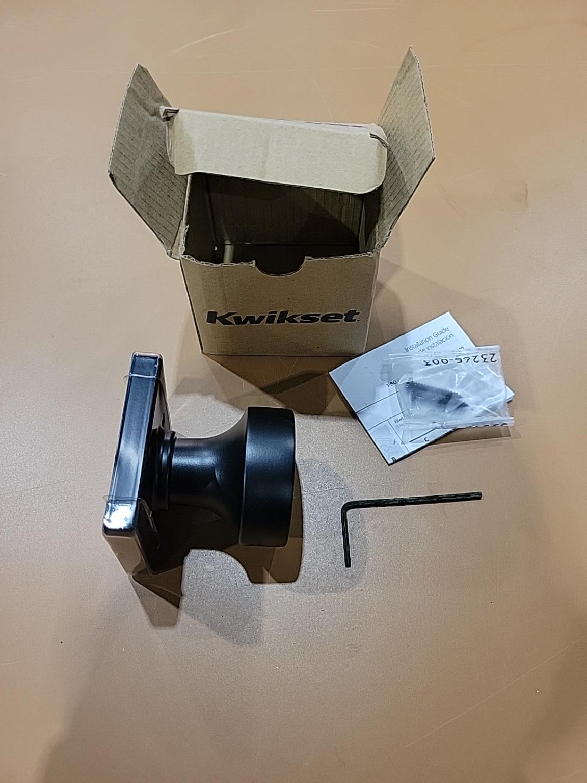 Kwikset Pismo Matte Black Dummy Door Knob