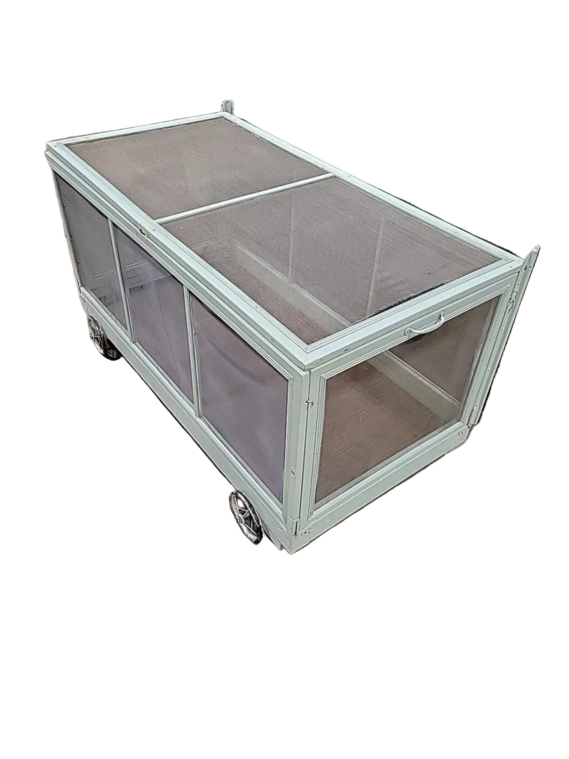 Antique Folding Wood Frame Children's Playpen