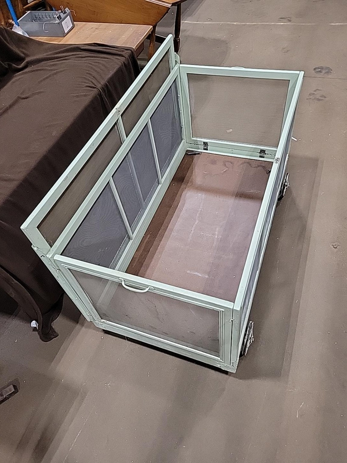 Antique Folding Wood Frame Children's Playpen
