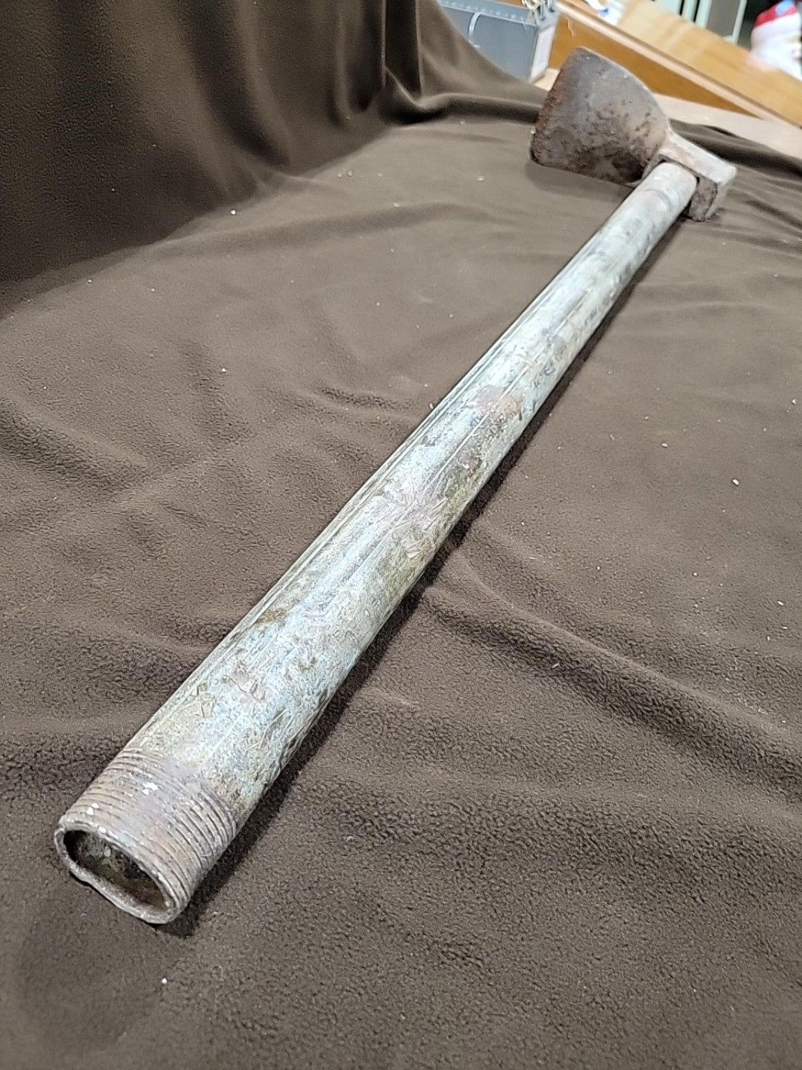 Vintage Long-Handle Railroad Adze Axe Tool