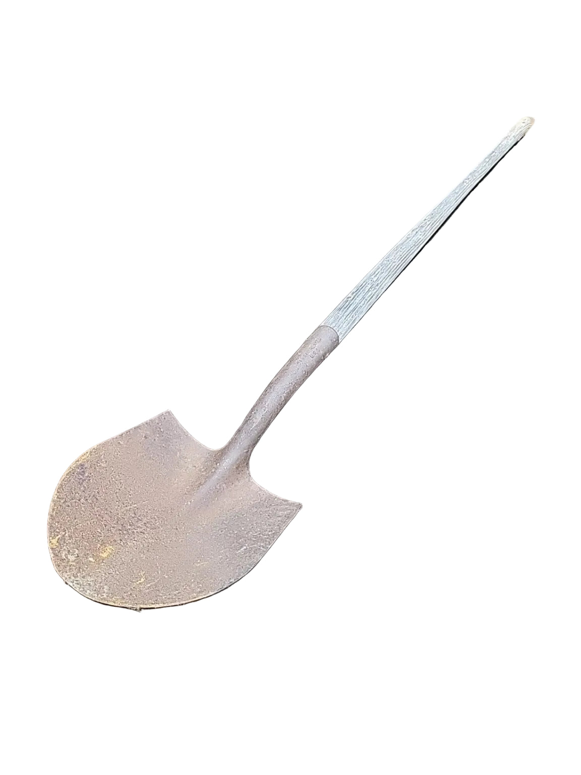 Vintage Long-Handle Round-Point Steel Shovel