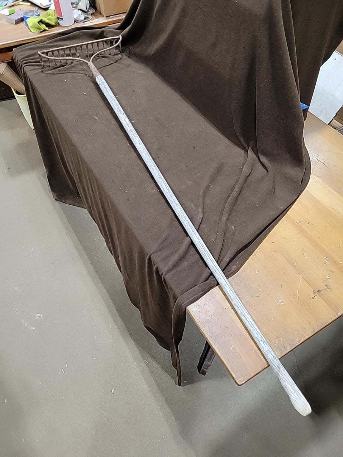 Vintage Long-Handle Steel Garden Rake